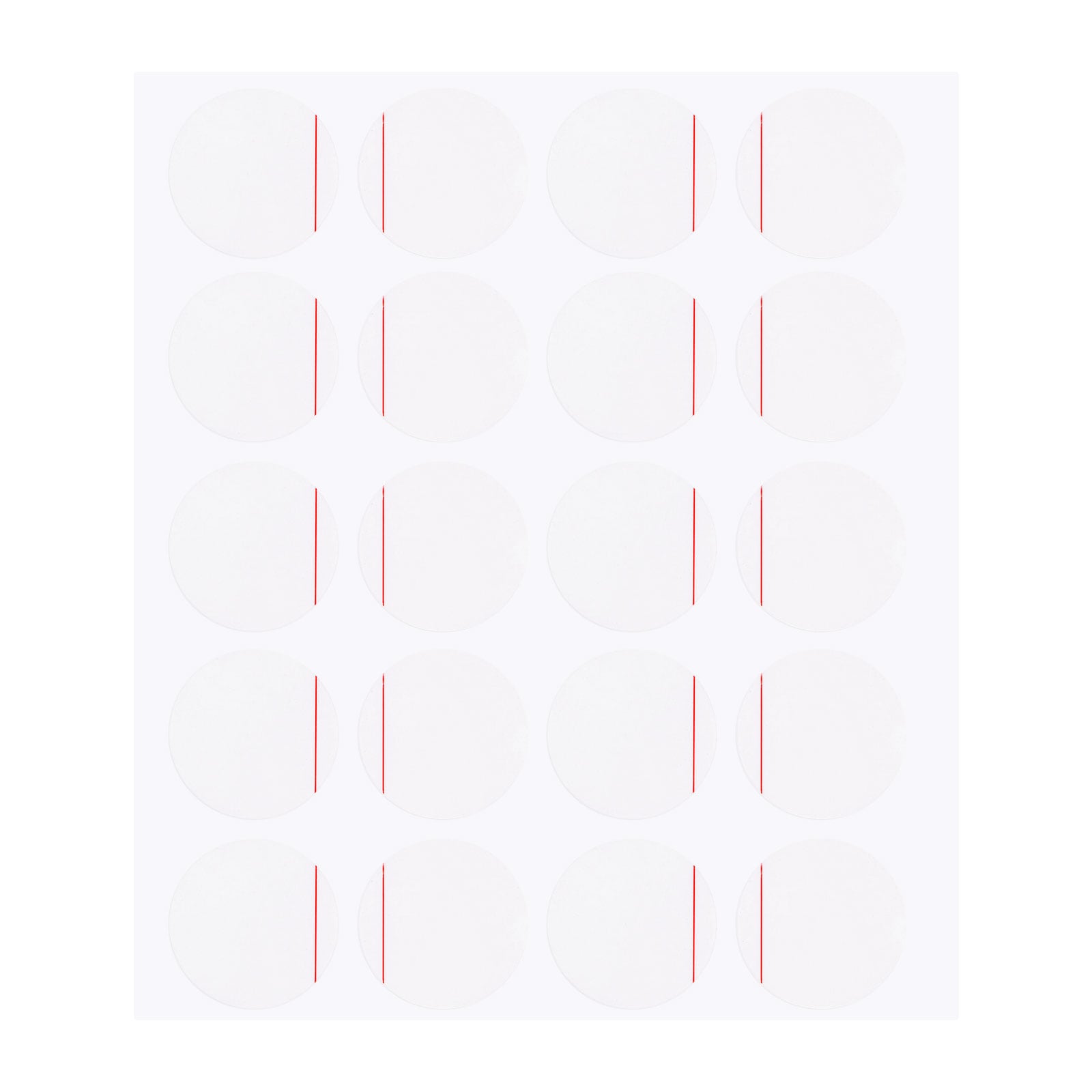 Harfington 20pcs Watch Back Cover Protective Film 18mm Red Line PE Round Watch Back Case Protector Film Stickers for Watch Back Case Protection #S26051300UX3444