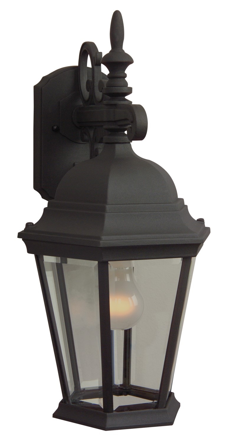 Craftmade Z254-TB Straight Glass 1 -Light 18.25-in H Matte Black Hardwired Outdoor Wall Light