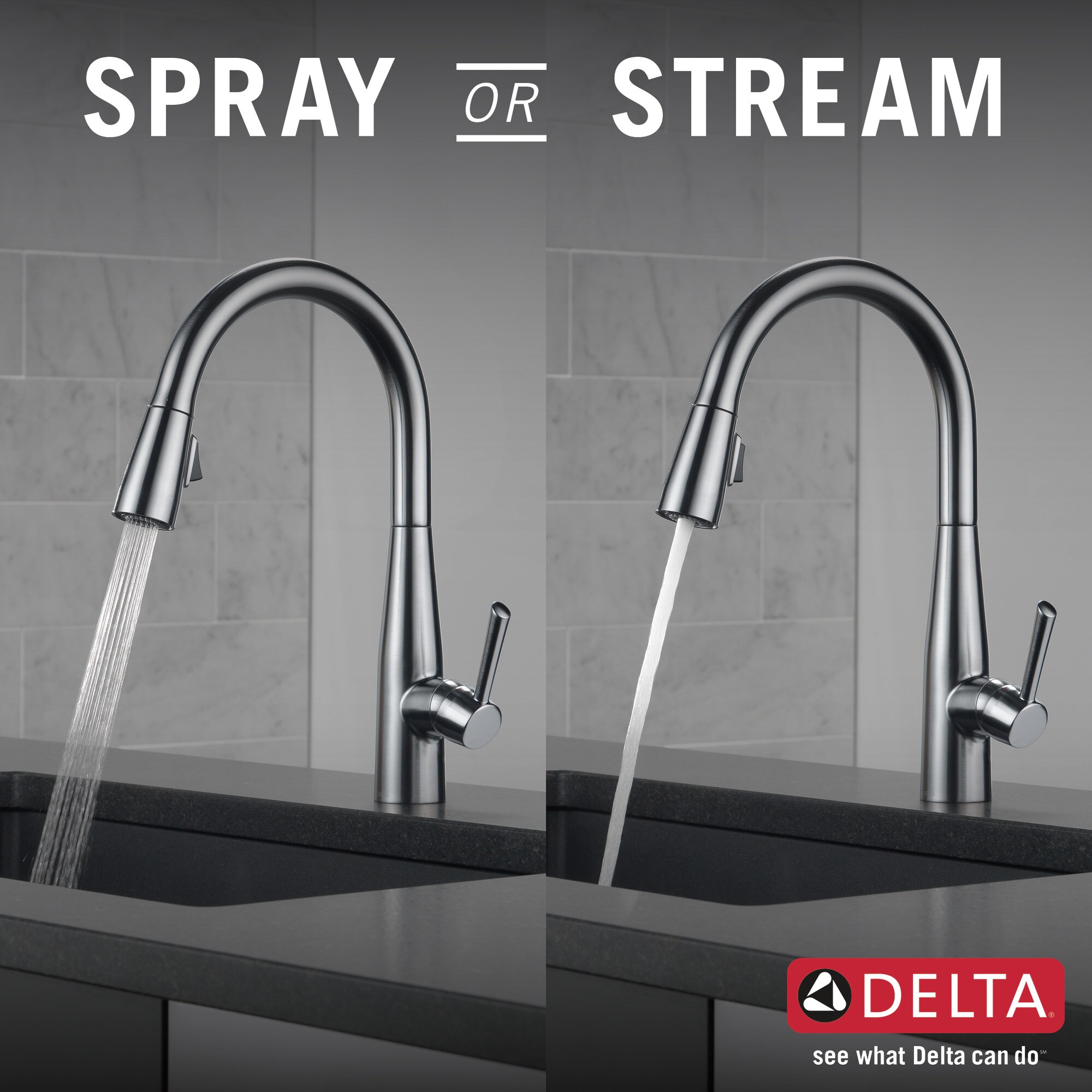 Arctic Stainless Steel Pull-Down Single Handle Kitchen Faucet
