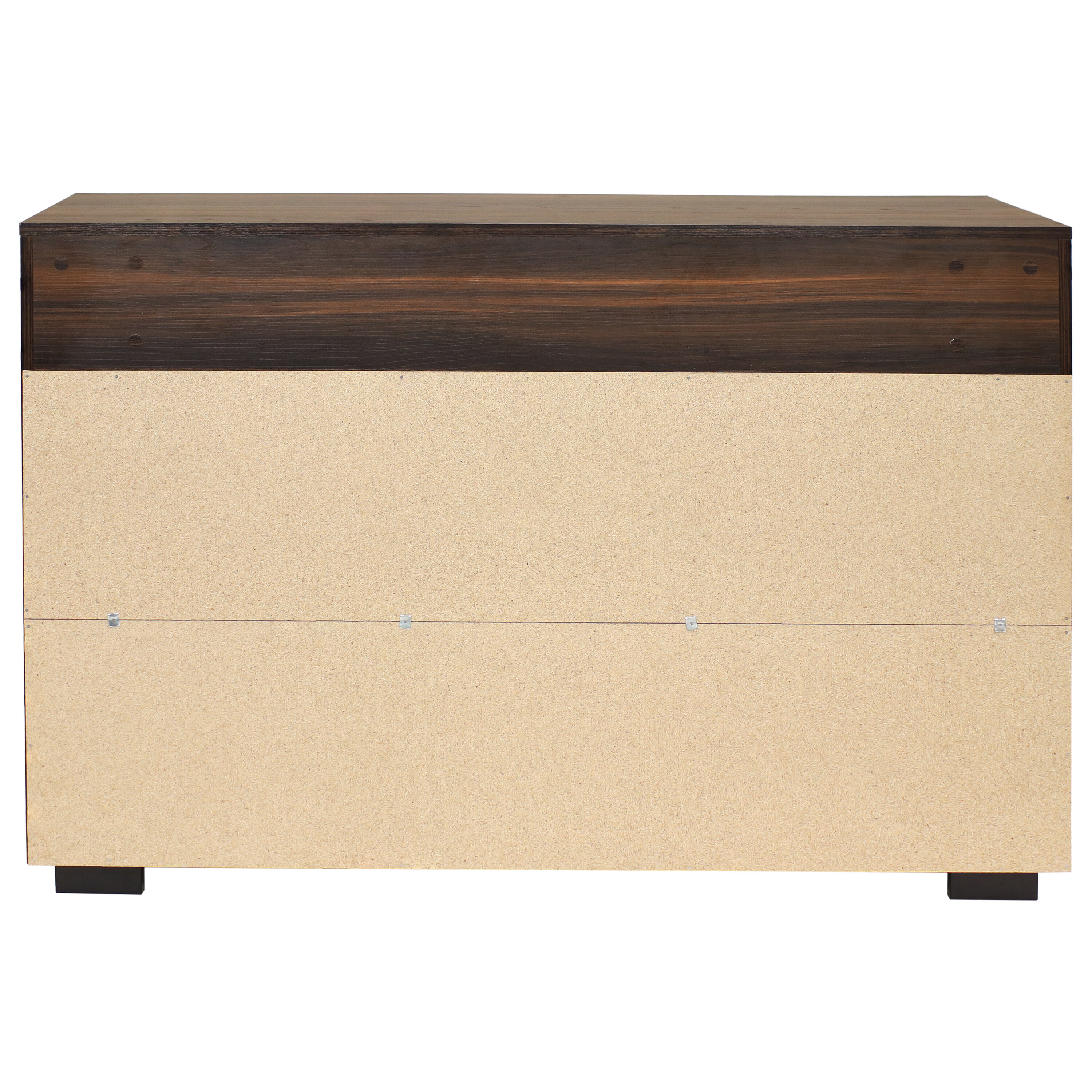 Anthony Coffee Brown Pine MDF Sideboard Buffet Cabinet with Shelves