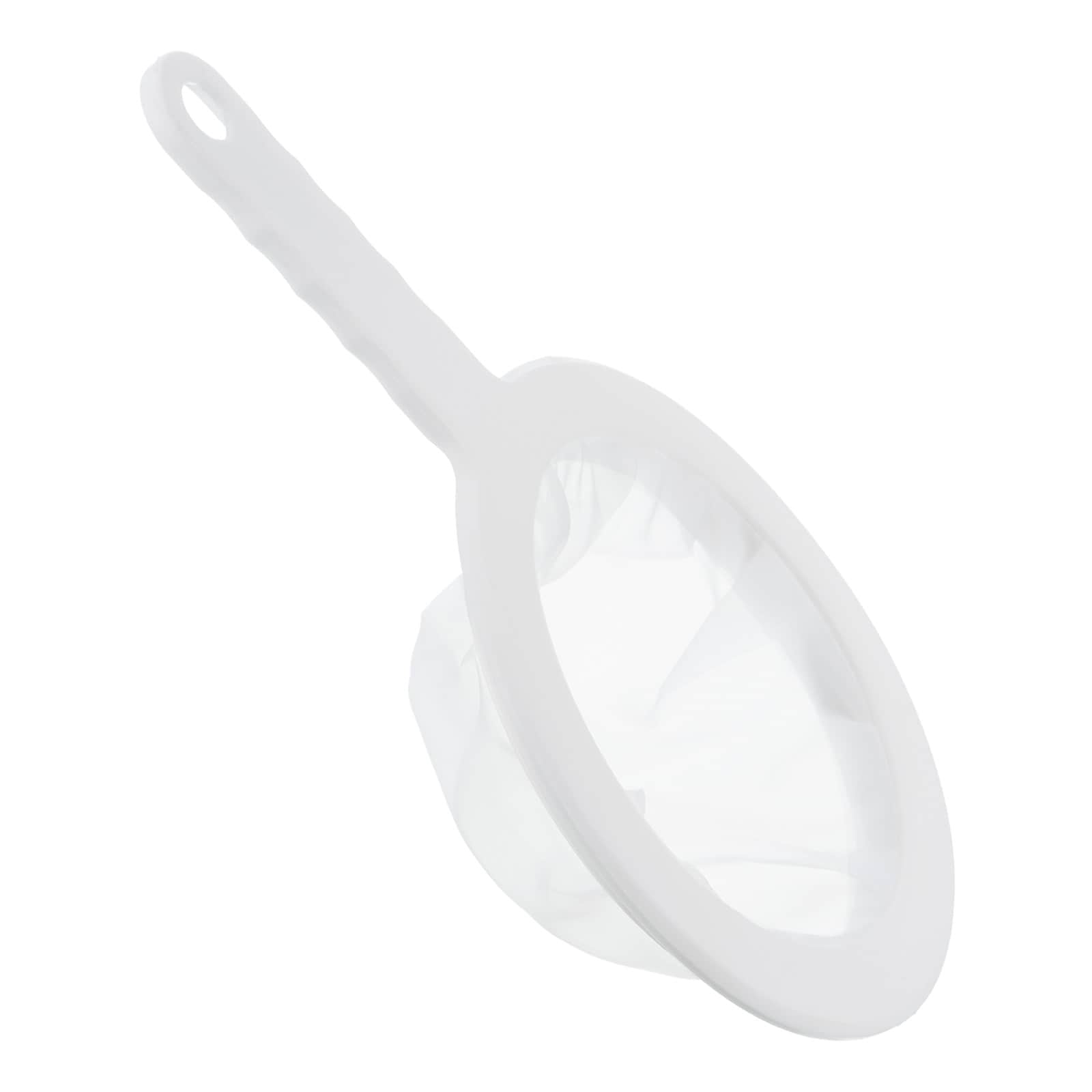 PATIKIL 9 Inchx6 Inch Food Filter Strainer 120 Mesh Kitchen Mesh Filters Strainers Fine Mesh Sieve with Handle for Filter Juice Coffee Soy Milk White #S25120302UX2211