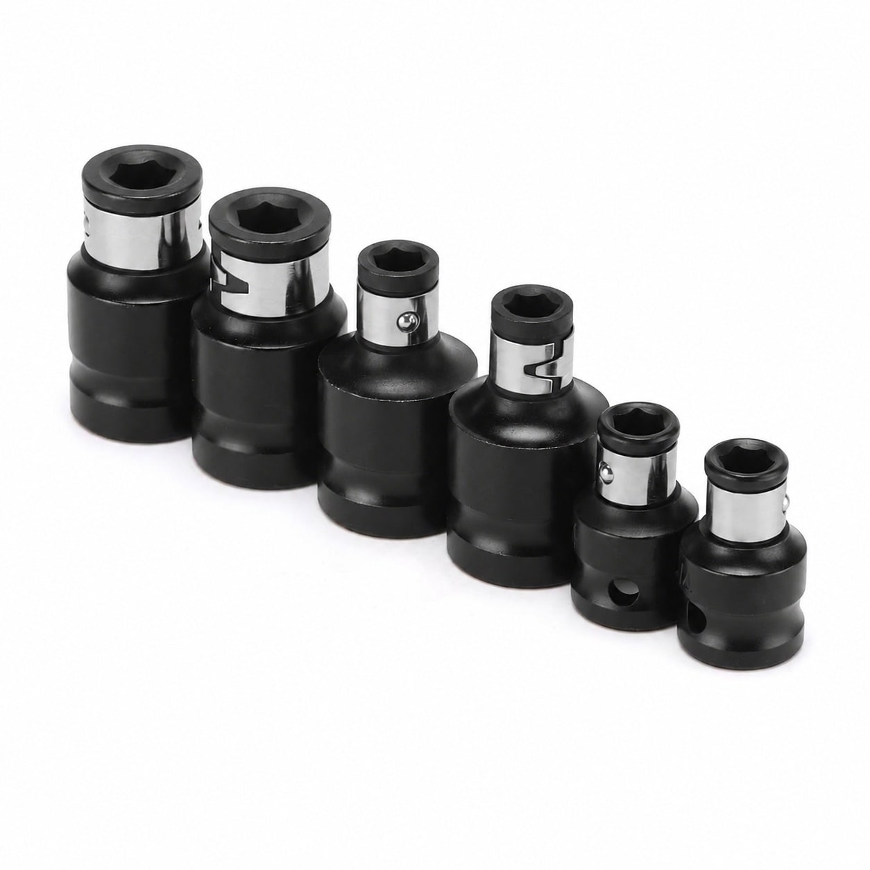 Aoibox  6 Piece External Torx Nut Driver Set Black Phosphate Finish Adapter Included with Holder