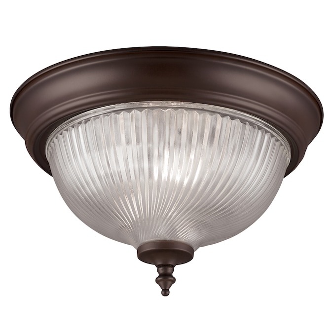 Project Source 11 In Painted Oil Rubbed, Bronze Flush Mount Ceiling Light Fixture
