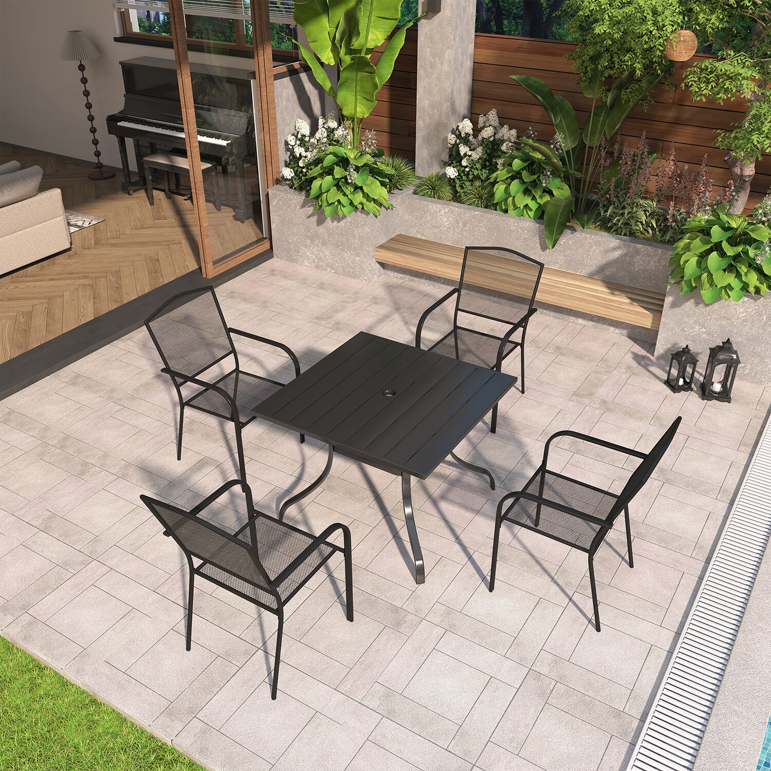 Mondawe MO-5SL4TW1STBR Patio-Dining-Sets - View #3