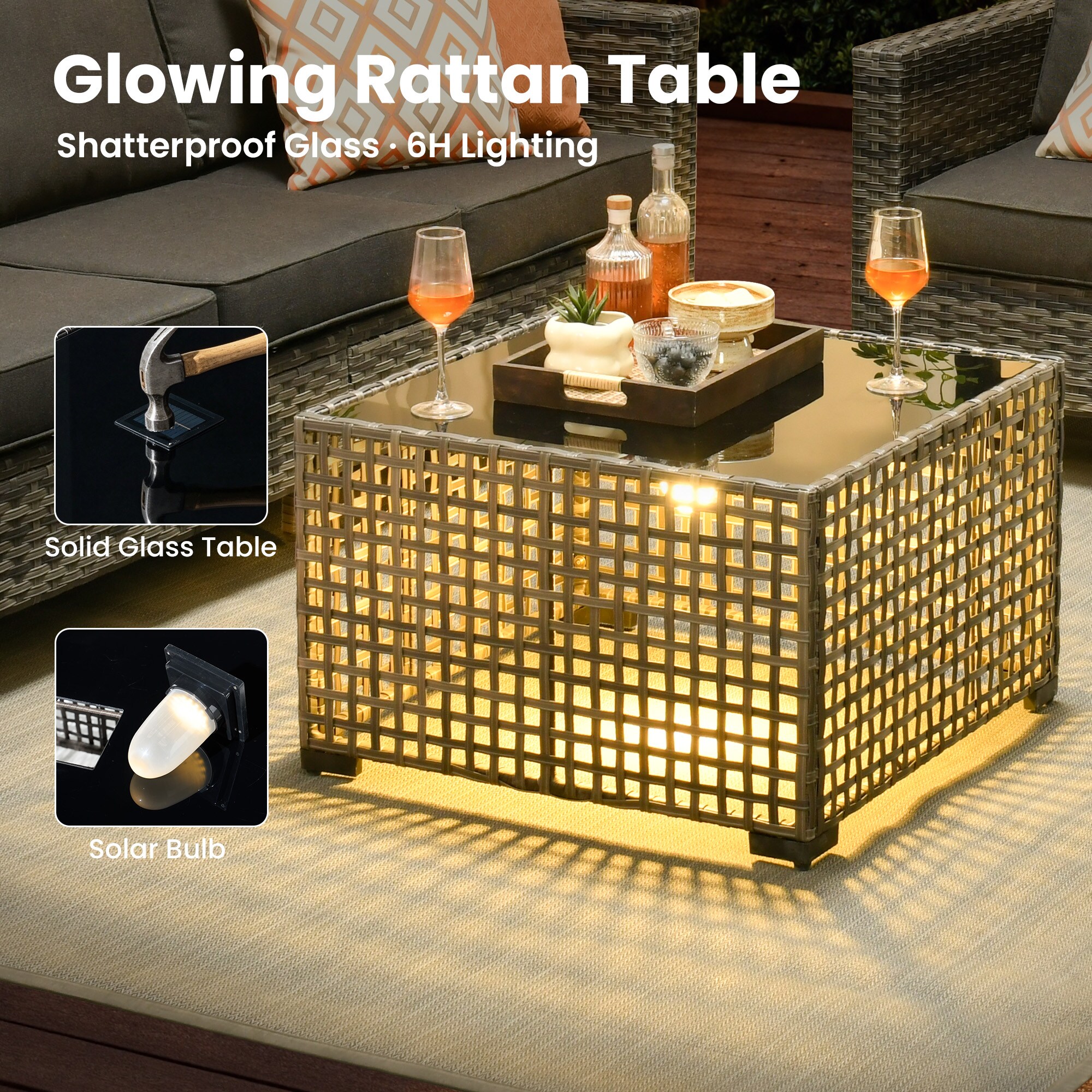 Caodoc L5-NEW-GRS104-1 Patio-Conversation-Sets - View #3