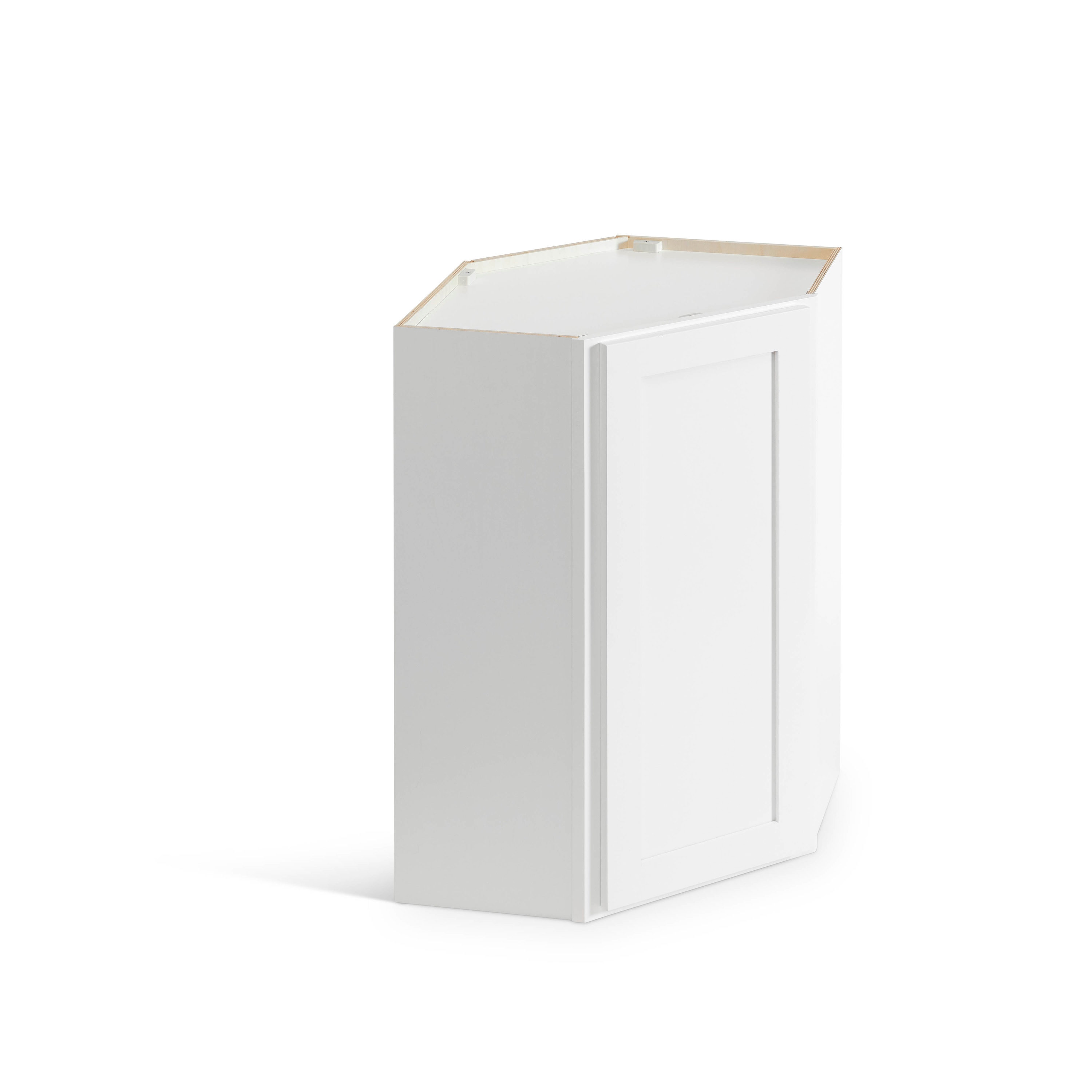 Valleywood Cabinetry 24-in W x 30-in H x 24-in D Ideal Gray Birch Diagonal Corner Wall Ready To Assemble Plywood Cabinet (Flat Panel Shaker Style)