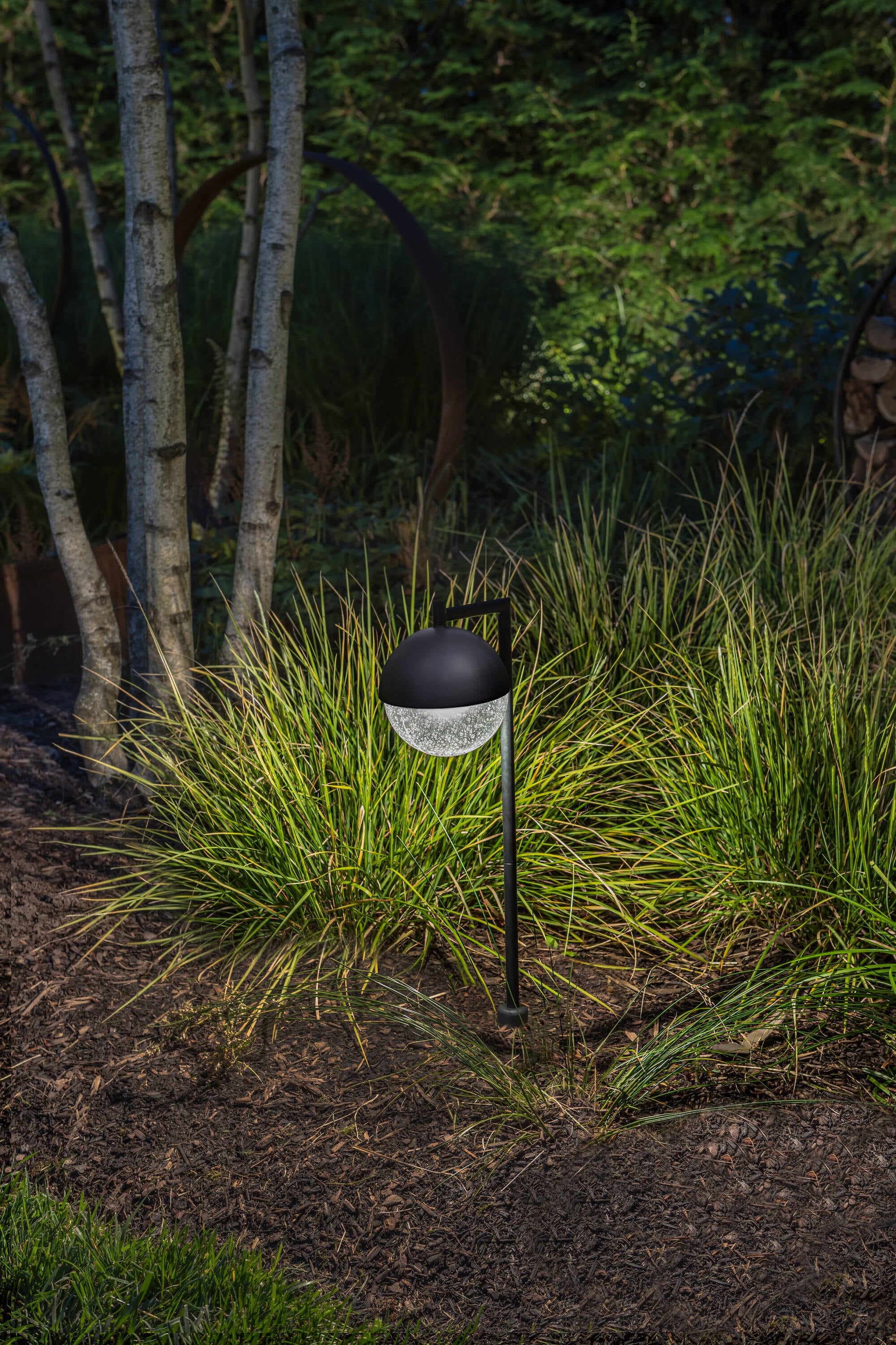 Hinkley 1550SK Revolve 150 -Lumens 1.5 -Watt Satin Black Low voltage Hardwired LED Outdoor Path Light ( 2700-K )