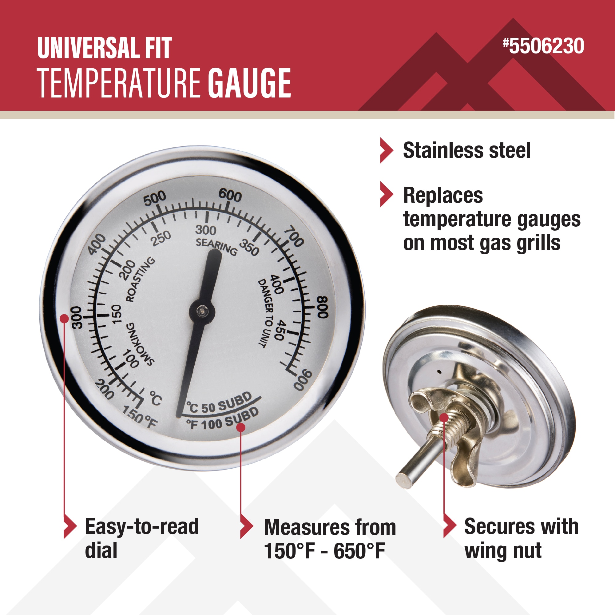 Best Buy: Man Law Grill Surface Thermometer Stainless-Steel MAN-T387BBQ