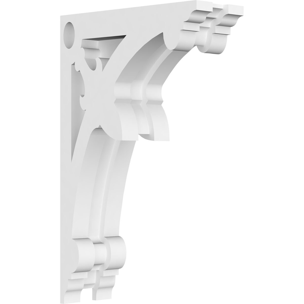 Ekena Millwork CORP01X05X08SK 1.875-in x 5-in x 8-in Sellek Unfinished White PVC Paintable Corbel