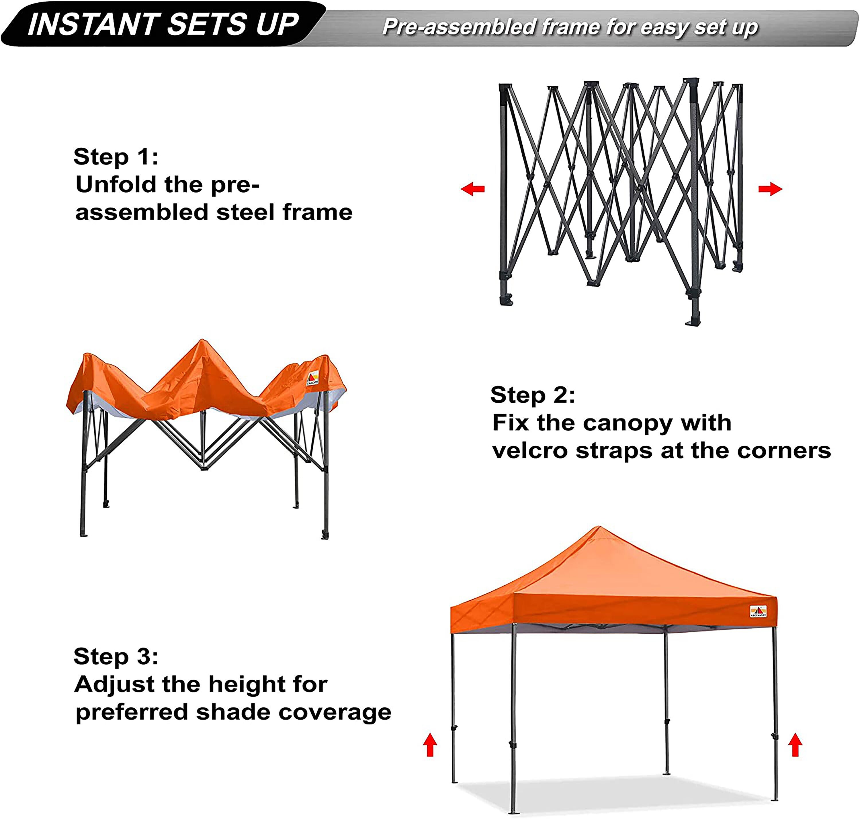 ABCCANOPY 10X10KK-ORANGE Canopies-Sl - View #5