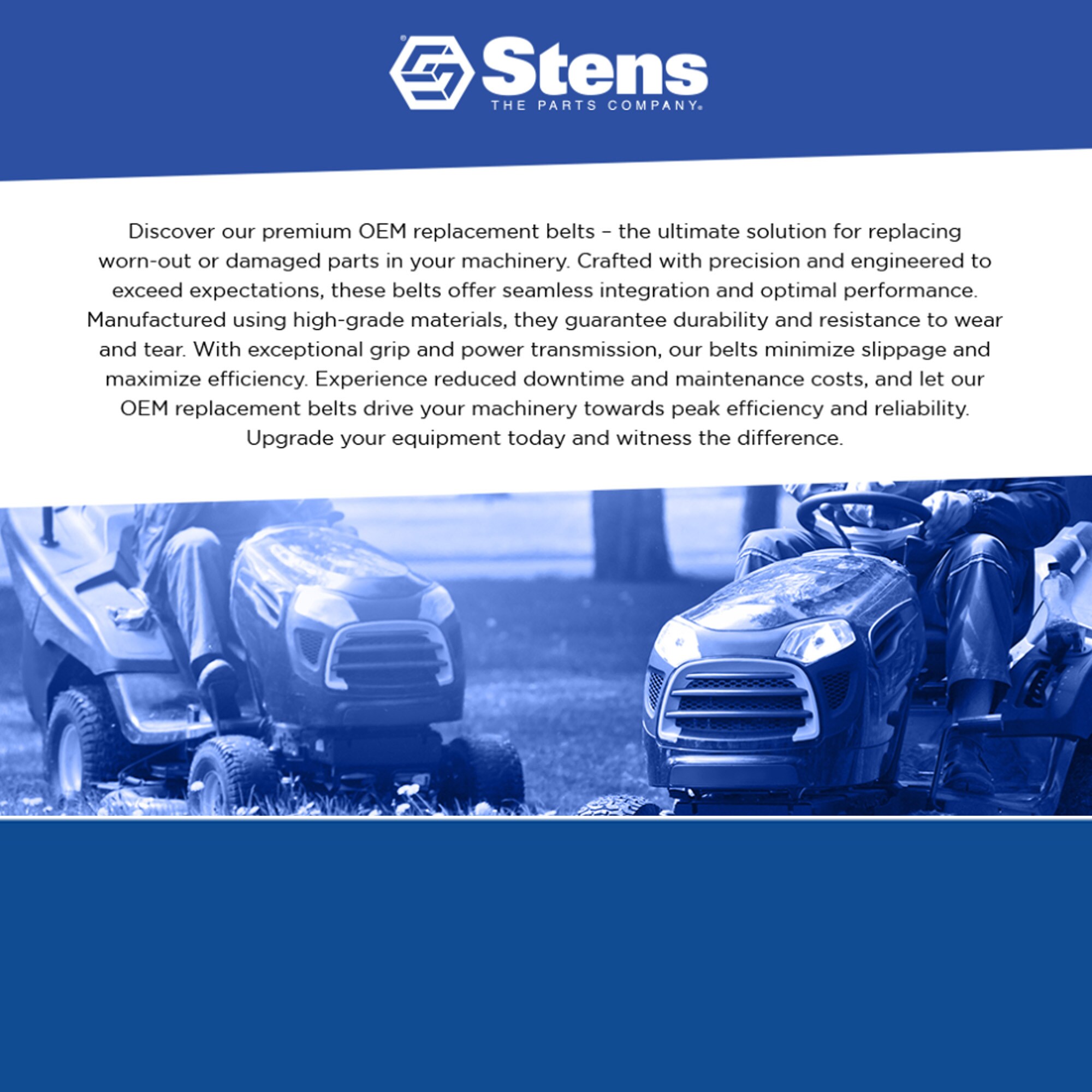 Stens 1/2-in x 131.25-in Deck Belt , for 50-in Riding mower/Tractors , Replaces OEM Part Number 75404164, 95404164