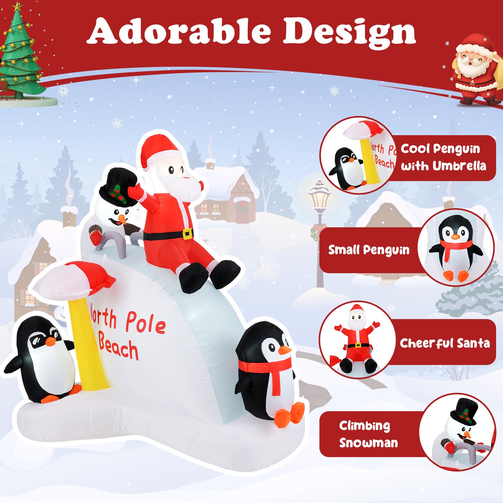 WELLFOR HYG24008US Christmas-Inflatables - View #7