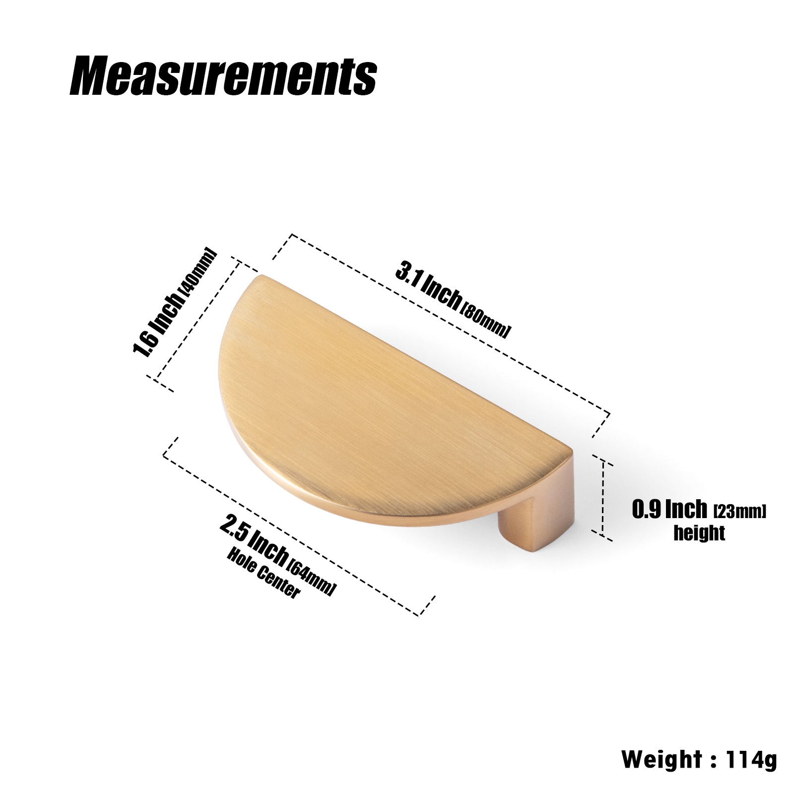 Miaokesen 9581UBR-64-DP-A Cabinet-Pulls - View #2