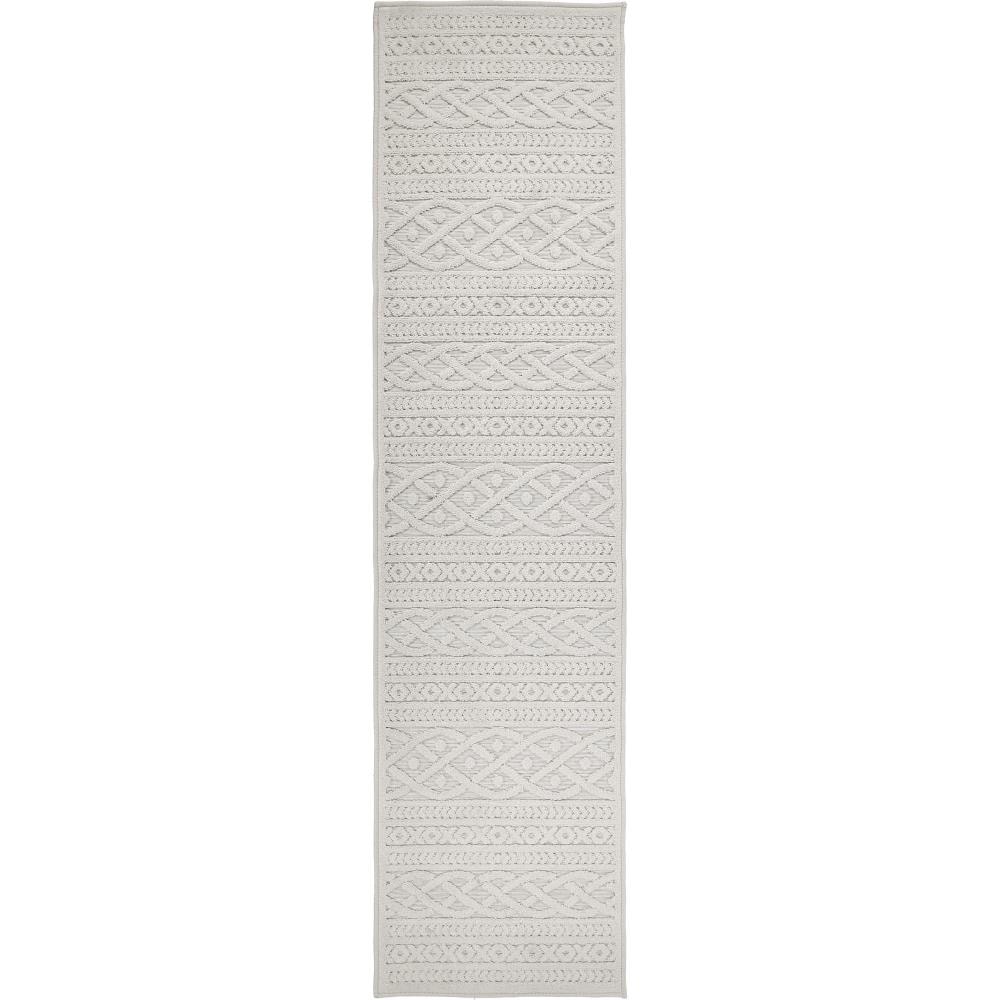 Orian Rugs Boucle Jenna 2 X 8 (ft) Natural Indoor/Outdoor Geometric ...