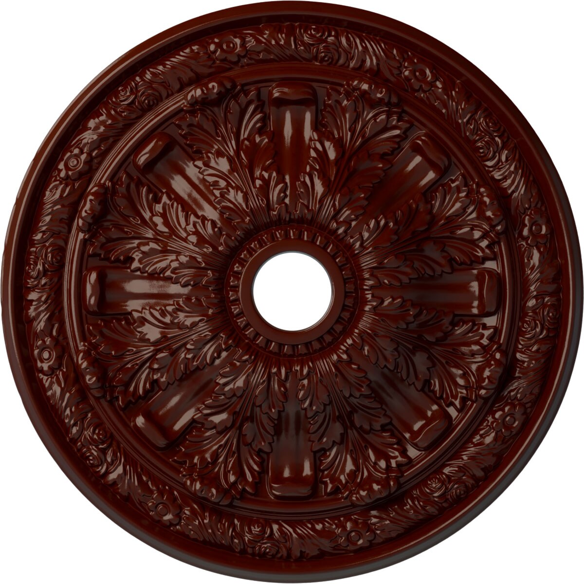 Ekena Millwork CM30FLBMF Flagstone 30-in W x 30-in L Painted Brushed Mahogany Polyurethane Whole Ceiling Medallion