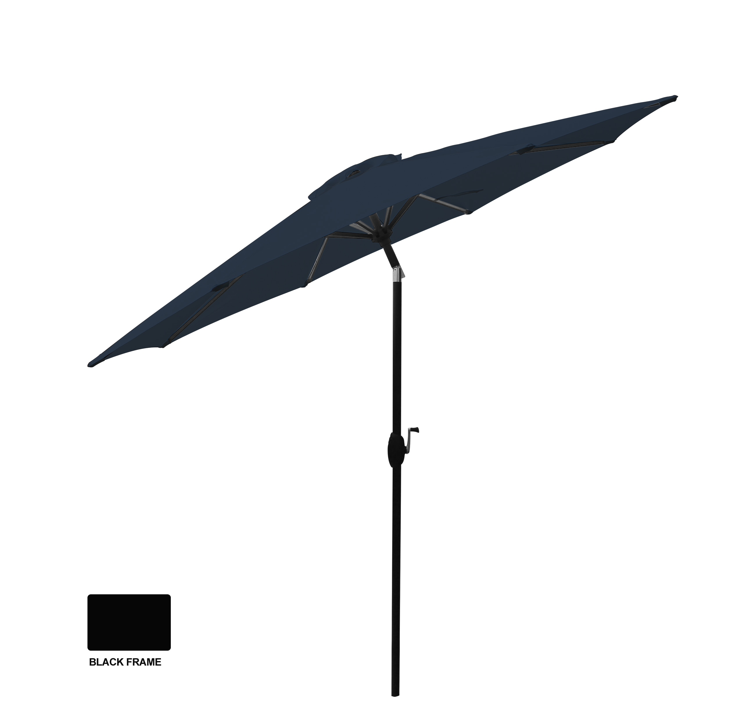 Bond 59632 9-ft Aluminum Blue Crank Market Patio Umbrella