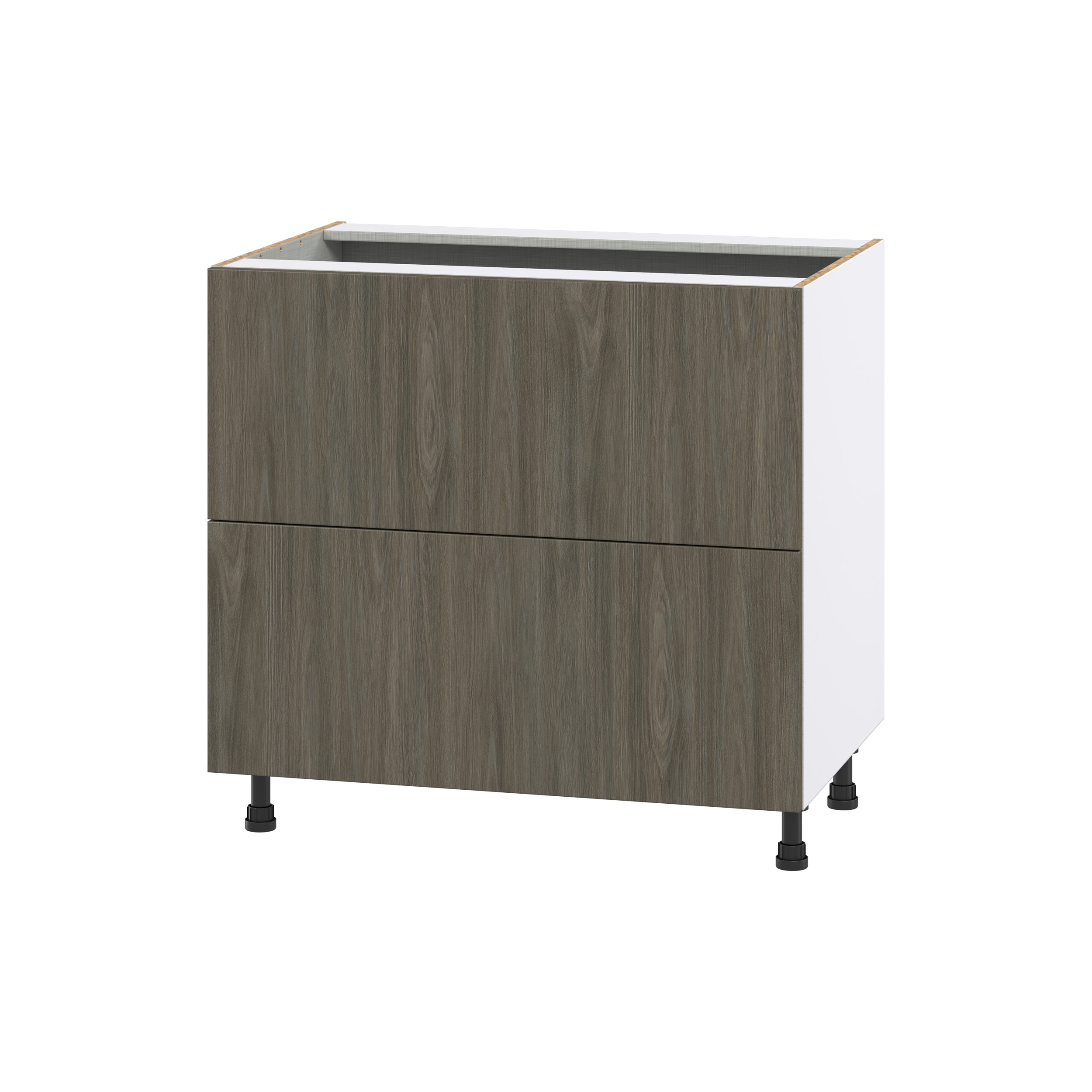 Hugo&Borg Savane 15-in W x 34.5-in H x 24-in D Textmel 2-Drawer Base Fully Assembled Cabinet (Flat Panel Style)