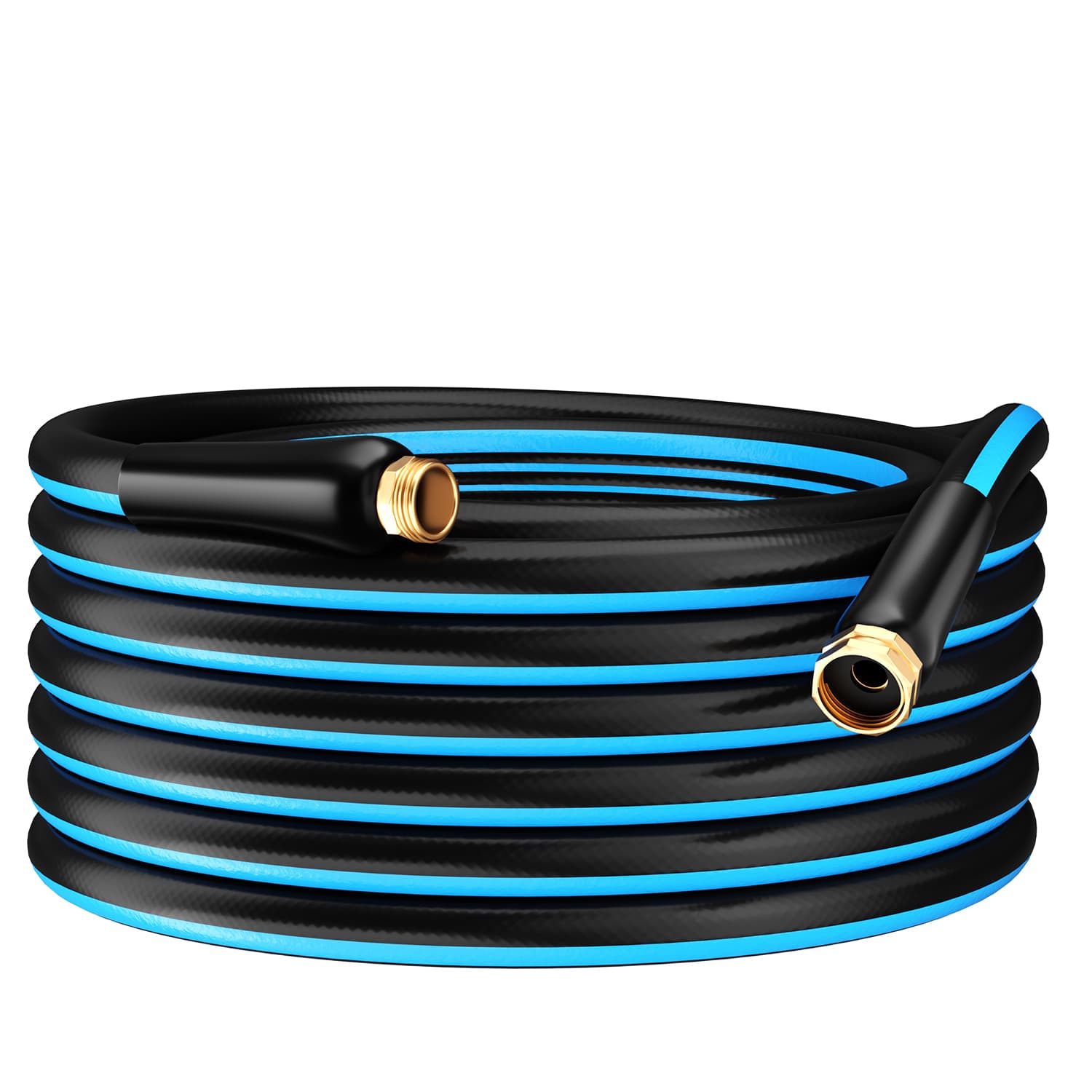 GardenJoy - PVC Garden Hose 5/8 in x 75 ft Heavy Duty Outdoor Water Hose Durable Flexible Kink Fr...
