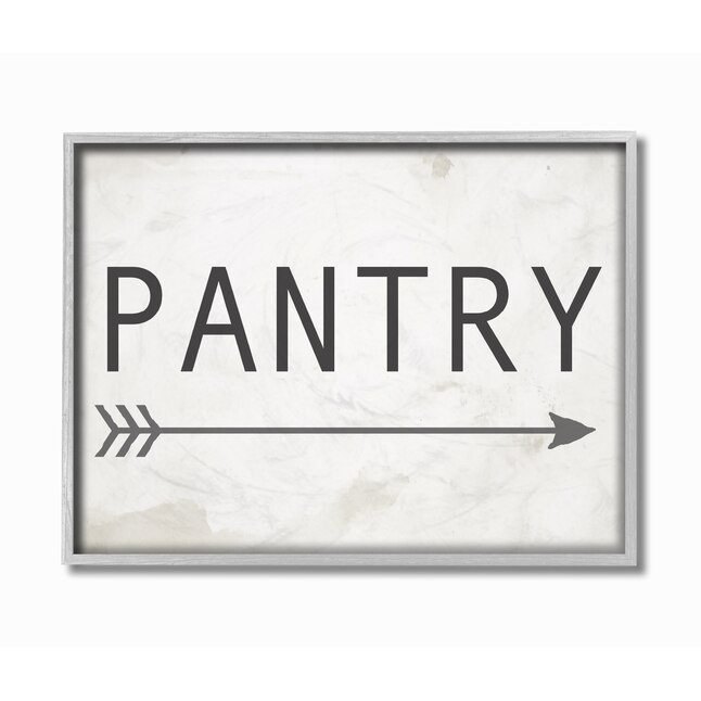 Stupell Industries Pantry Sign with Arrow Daphne Polselli Framed 20-in