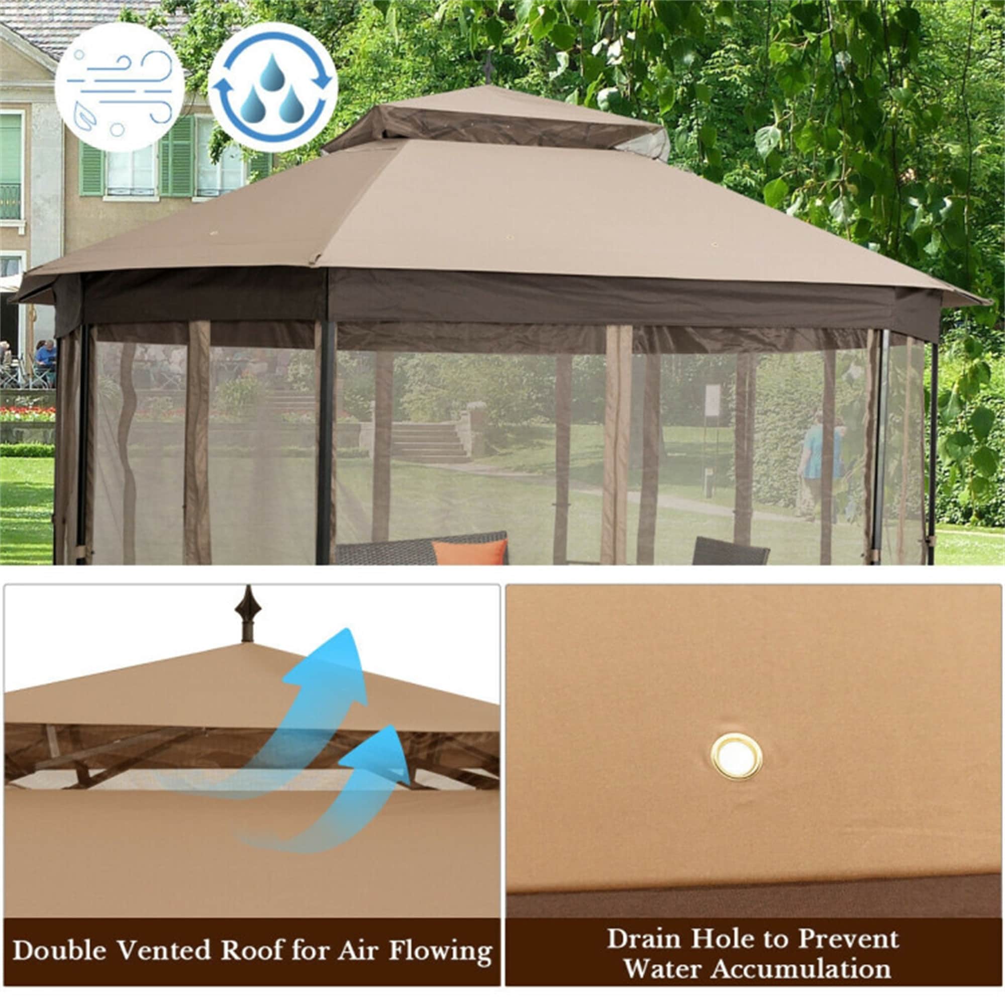 BABOOM BOM-523AORUST Wood-Resin-Gazebos - View #8