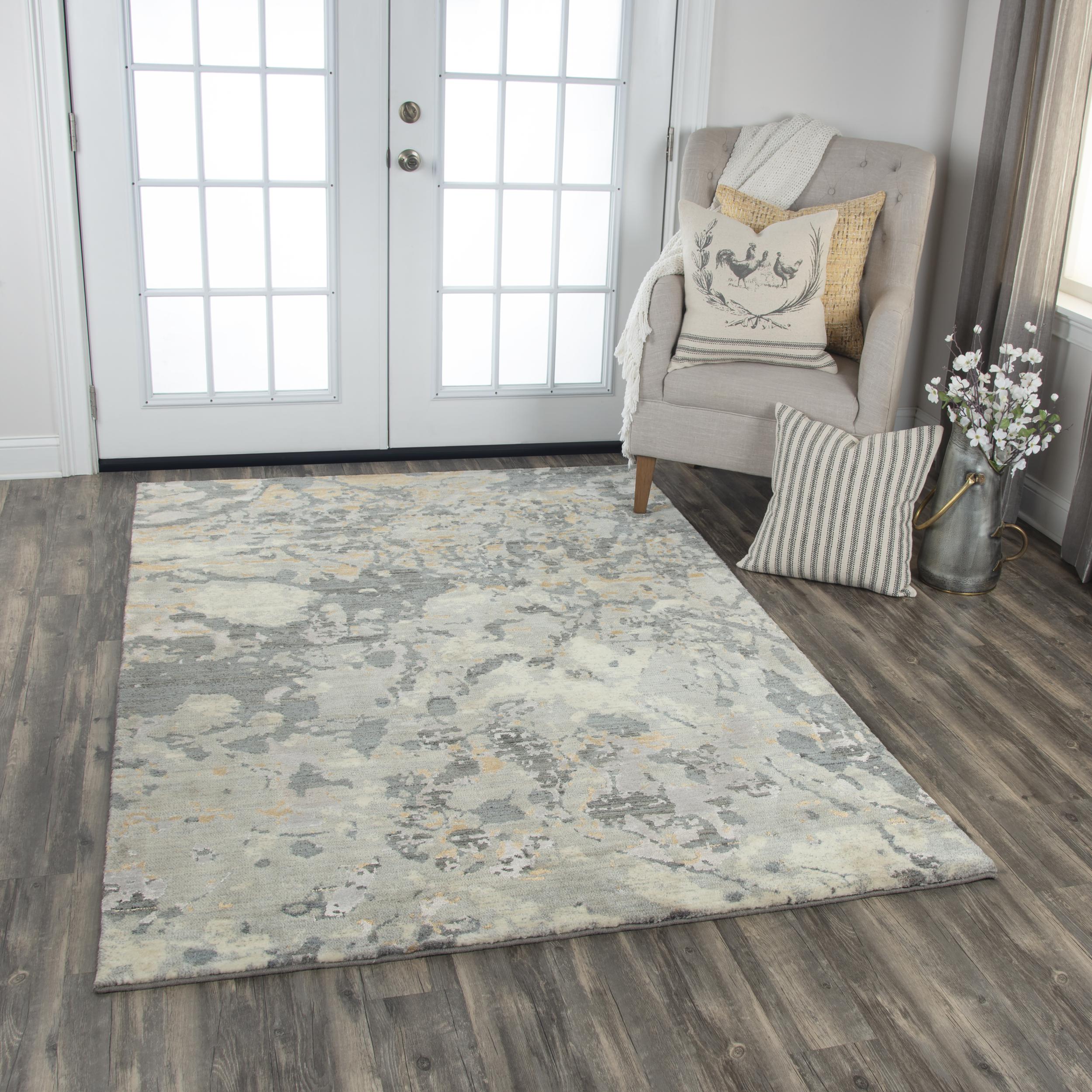 Alora Decor 00700710400330912 Essential 9 X 12 (ft) Wool Gray Indoor Abstract Mid-century Modern Area Rug