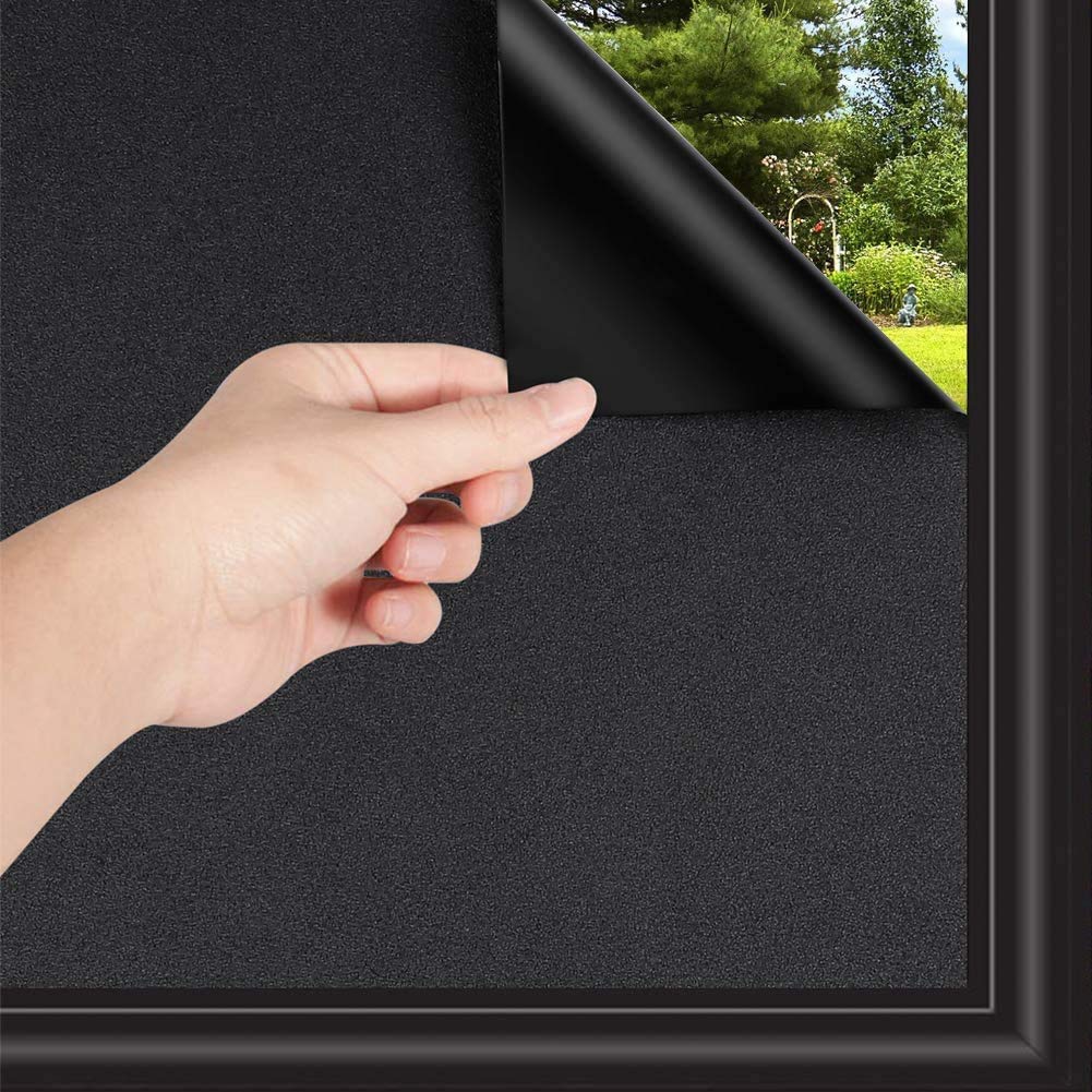 LAIFUCAM -  One Way Window Film Privacy Tint for Home Heat Control UV Sun Blocking Static Cling R...