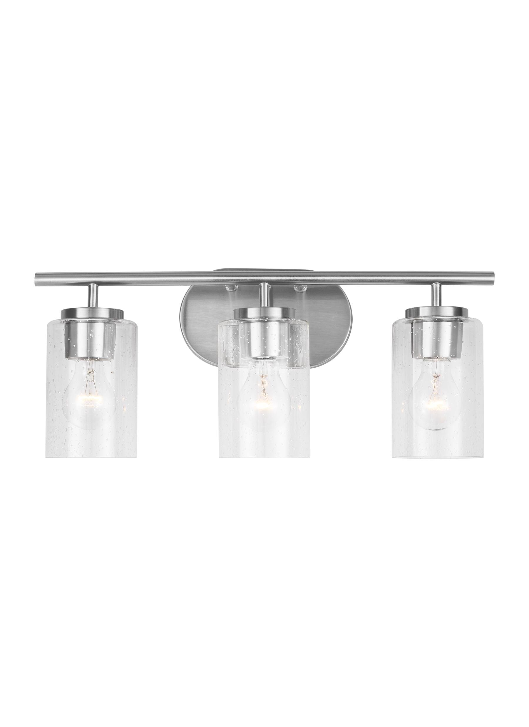 Generation Lighting 41172-962 Oslo 20-in 3 -Light Brushed Nickel Modern/contemporary Vanity light
