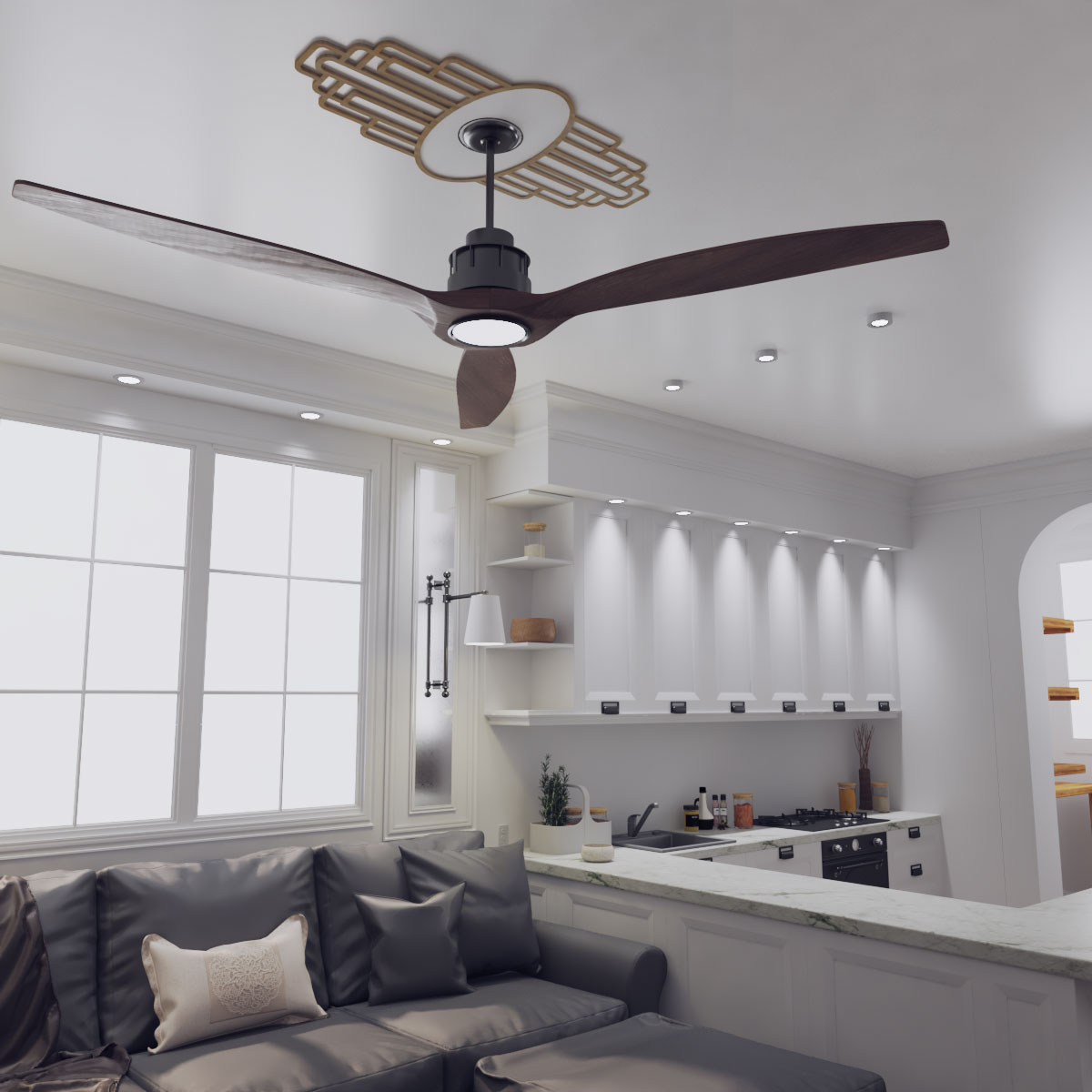 Ekena Millwork CMWP26X13X0250EBHI Ceiling-Medallions - View #8
