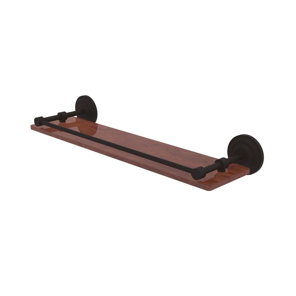 Allied Brass QN-1-22-GAL-IRW-ORB Que New Oil-rubbed Bronze Wall mount Bathroom Shelf ( 22-in x 3-in x 5-in )