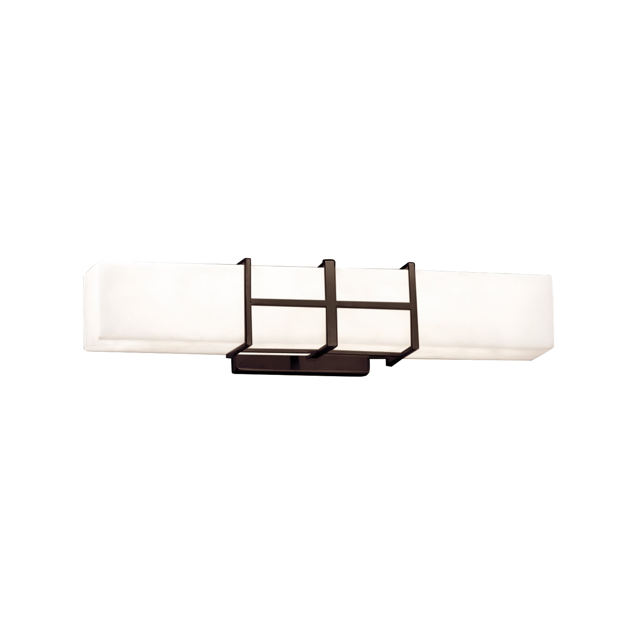 Justice Design Group FSN-8640-OPAL-DBRZ Fusion 21.5-in 1-Light Dark Bronze LED Glam Vanity Light