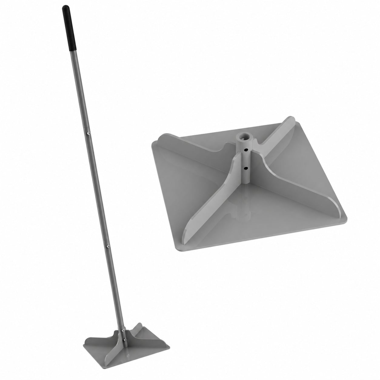 Etokfoks - 48 in Steel Handle Manual Compactor All Carbon Steel Tamper Tool for Soil Gravel Asph...