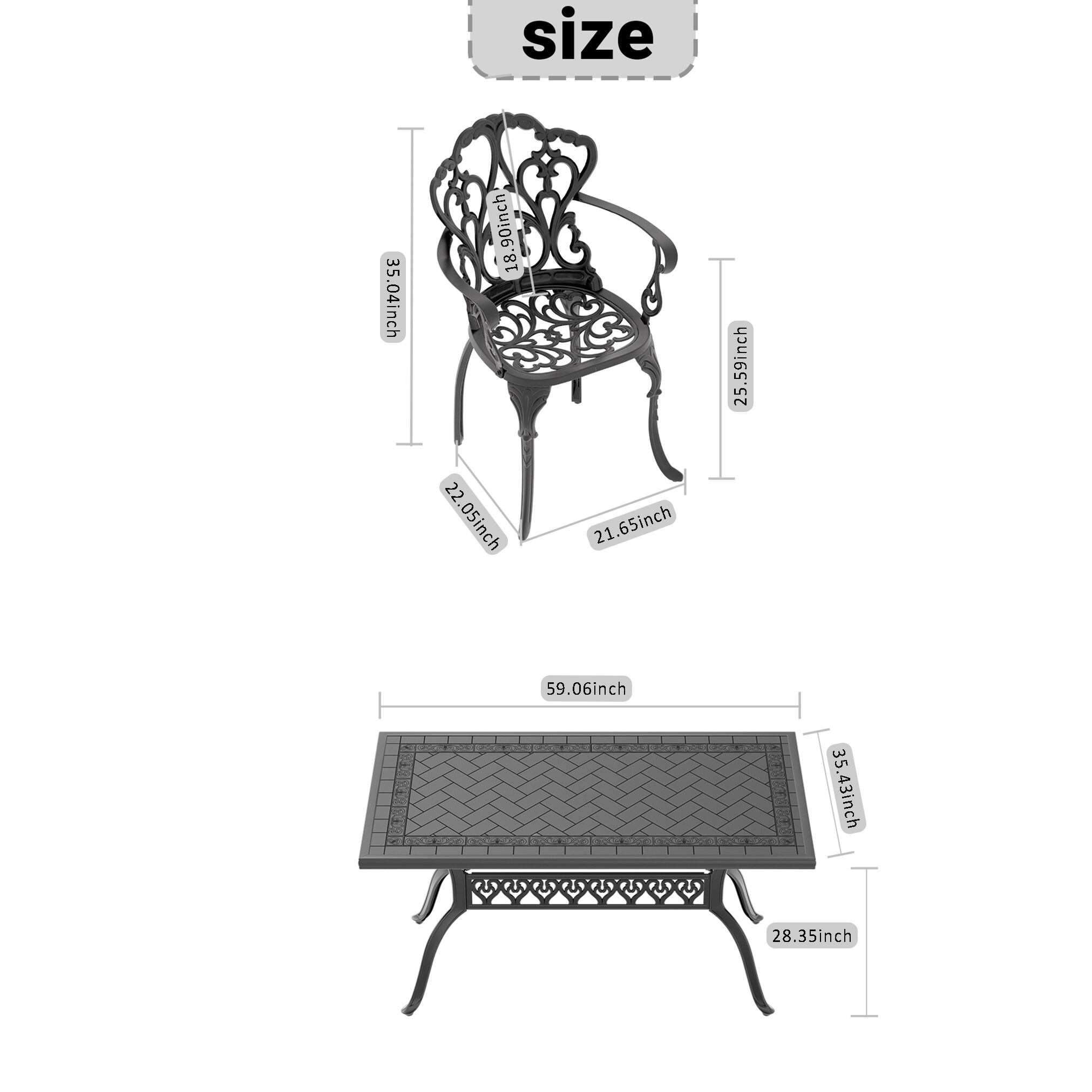 Kahomvis NICE-QP1092-084 Patio-Dining-Sets - View #4