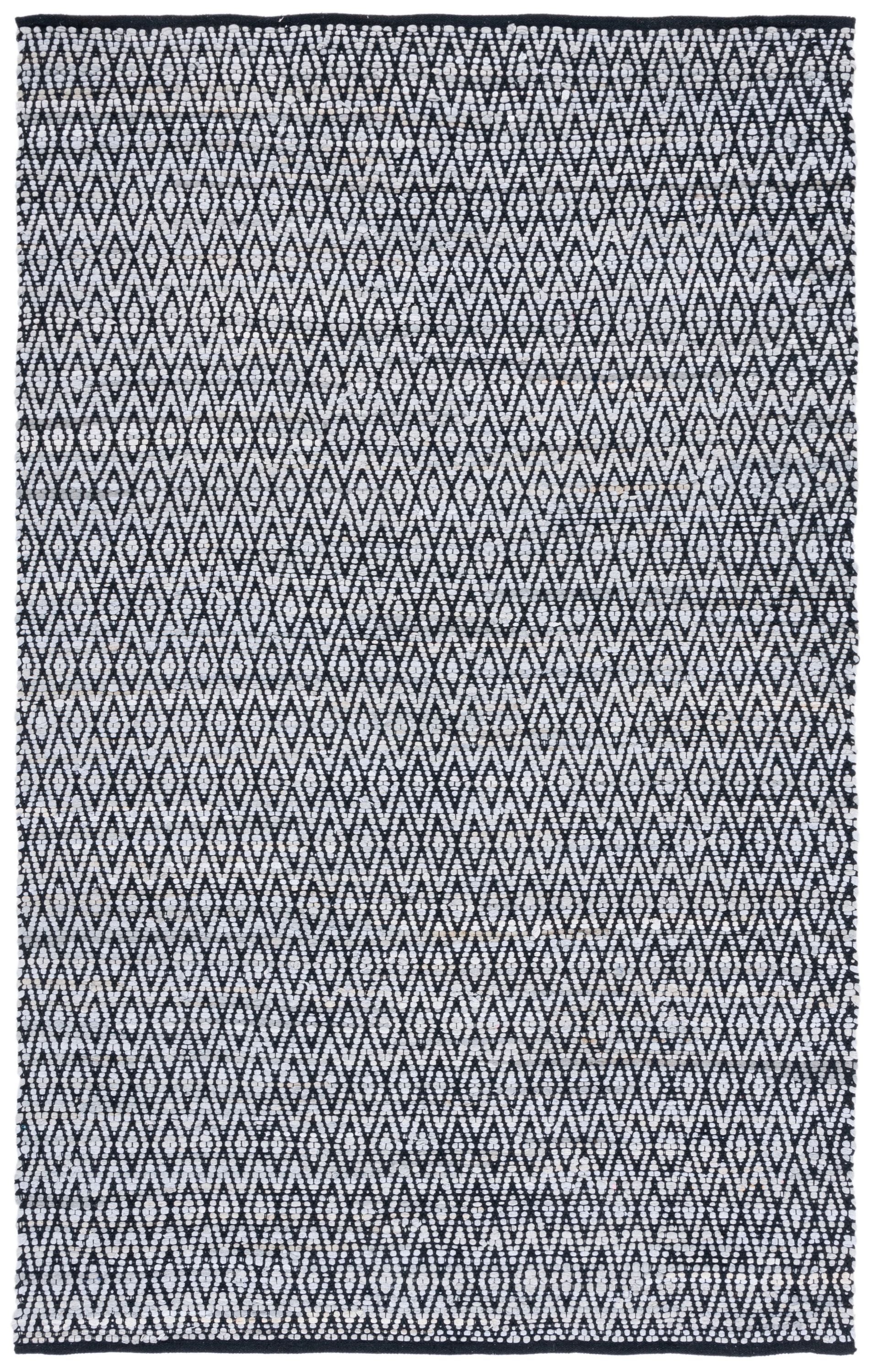 Safavieh MTK621F-6 Montauk Asasha 6 x 9 (ft) Polyester Gray/Black Rectangular Indoor Geometric Bohemian/Eclectic Area rug