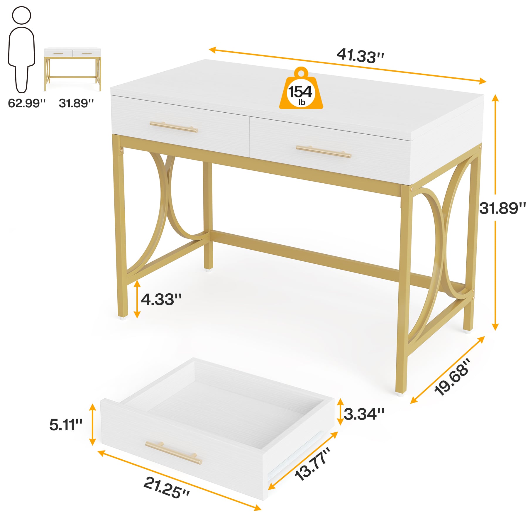 Fnova LWTJ-JW0742 Office-Tables - View #3