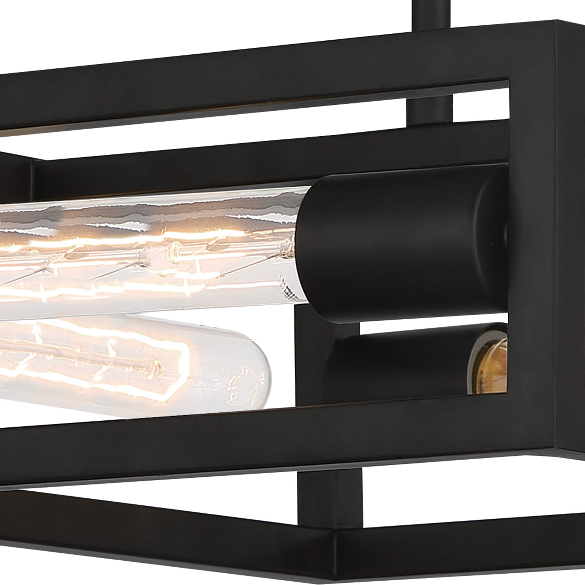 Urban Oasis Matte Black 13" Indoor/Outdoor Semi-Flush Light
