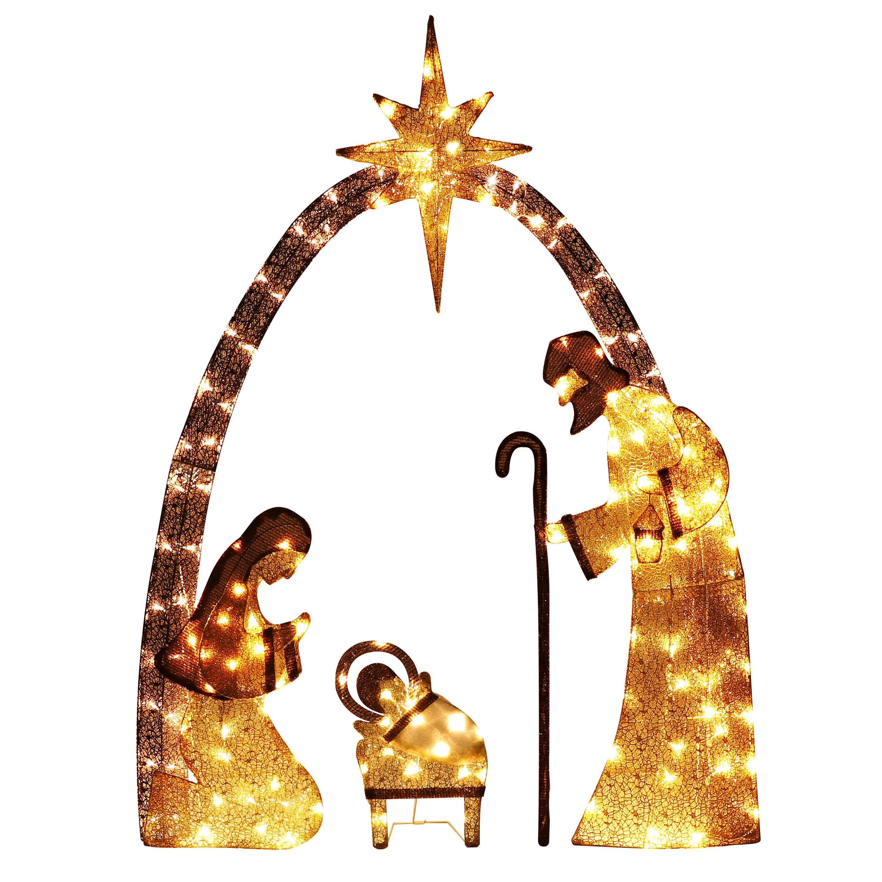 VEIKOUS Nativity Scene 60-in Nativity Free Standing Decoration ...