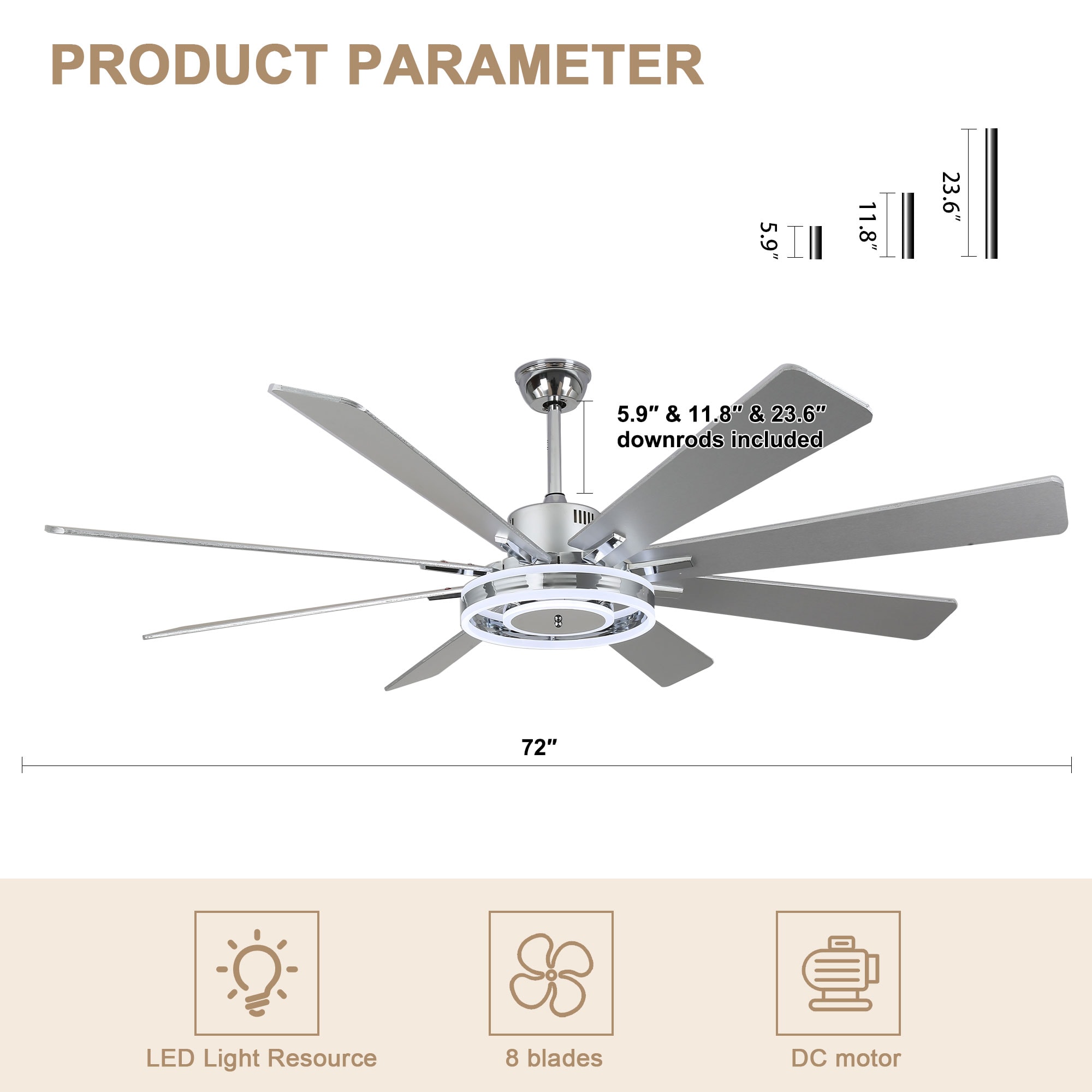 Bella Depot DCFSD7202-C Ceiling-Fans - View #10