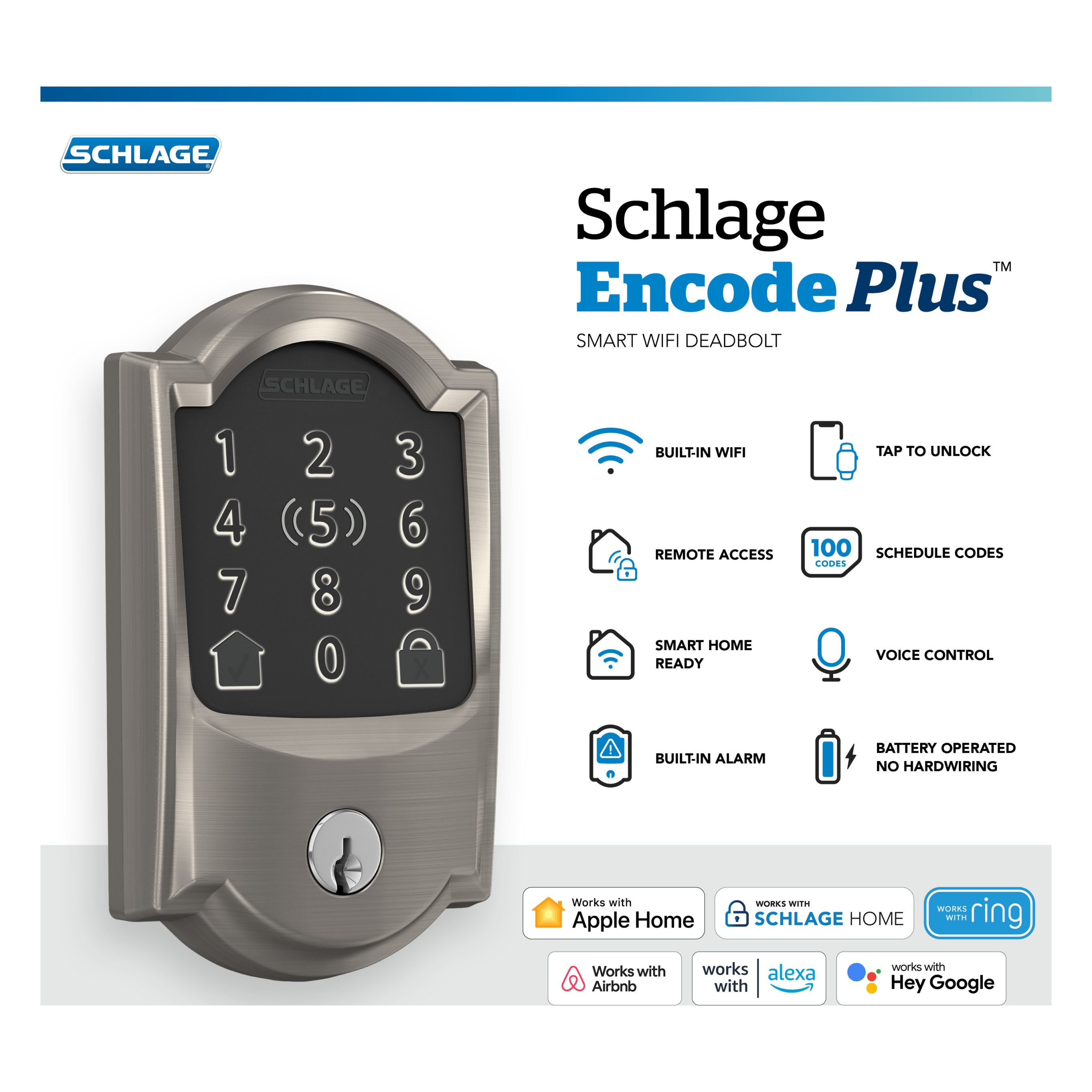 Schlage BE499WB V CAM 619 Electronic-Door-Locks - View #2