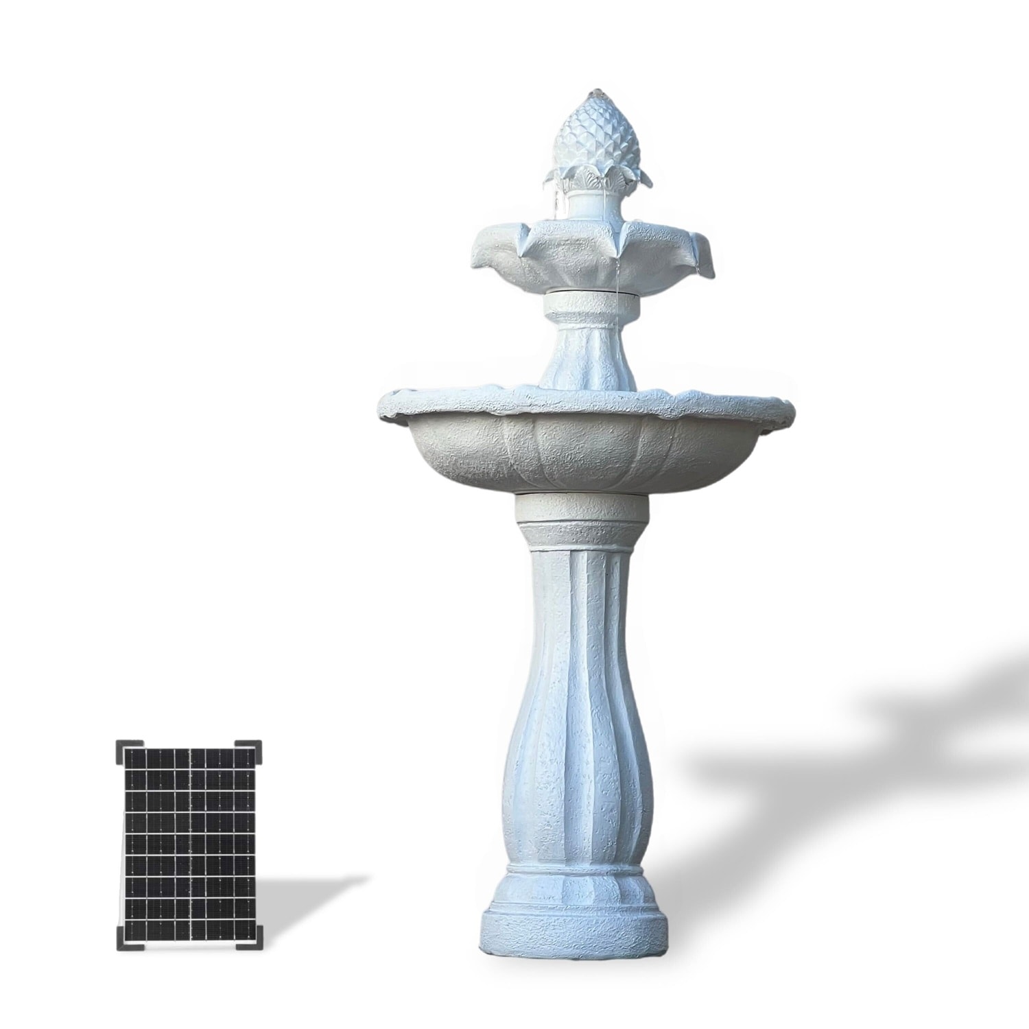 XBrand 45.47-in H Resin Electric Powered Tiered Outdoor Fountain