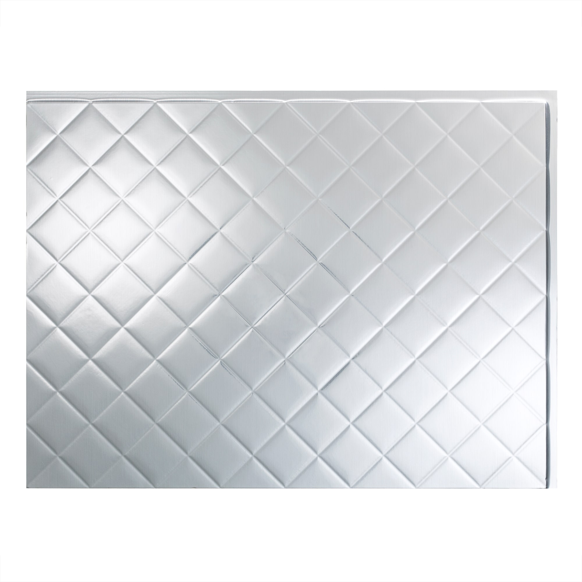 Fasade Quilted 24.25-in x 18.25-in Brushed Aluminum Backsplash Panels ...