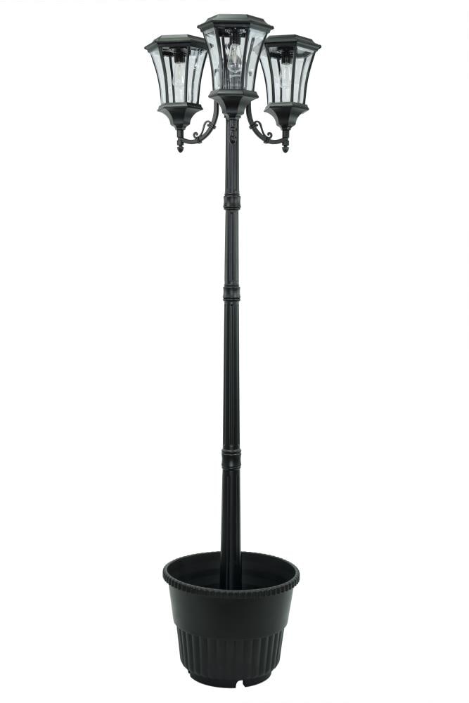 Sun-Ray 3L2016 23.0-in W Medium Black Metal Outdoor Planter with Drainage Holes