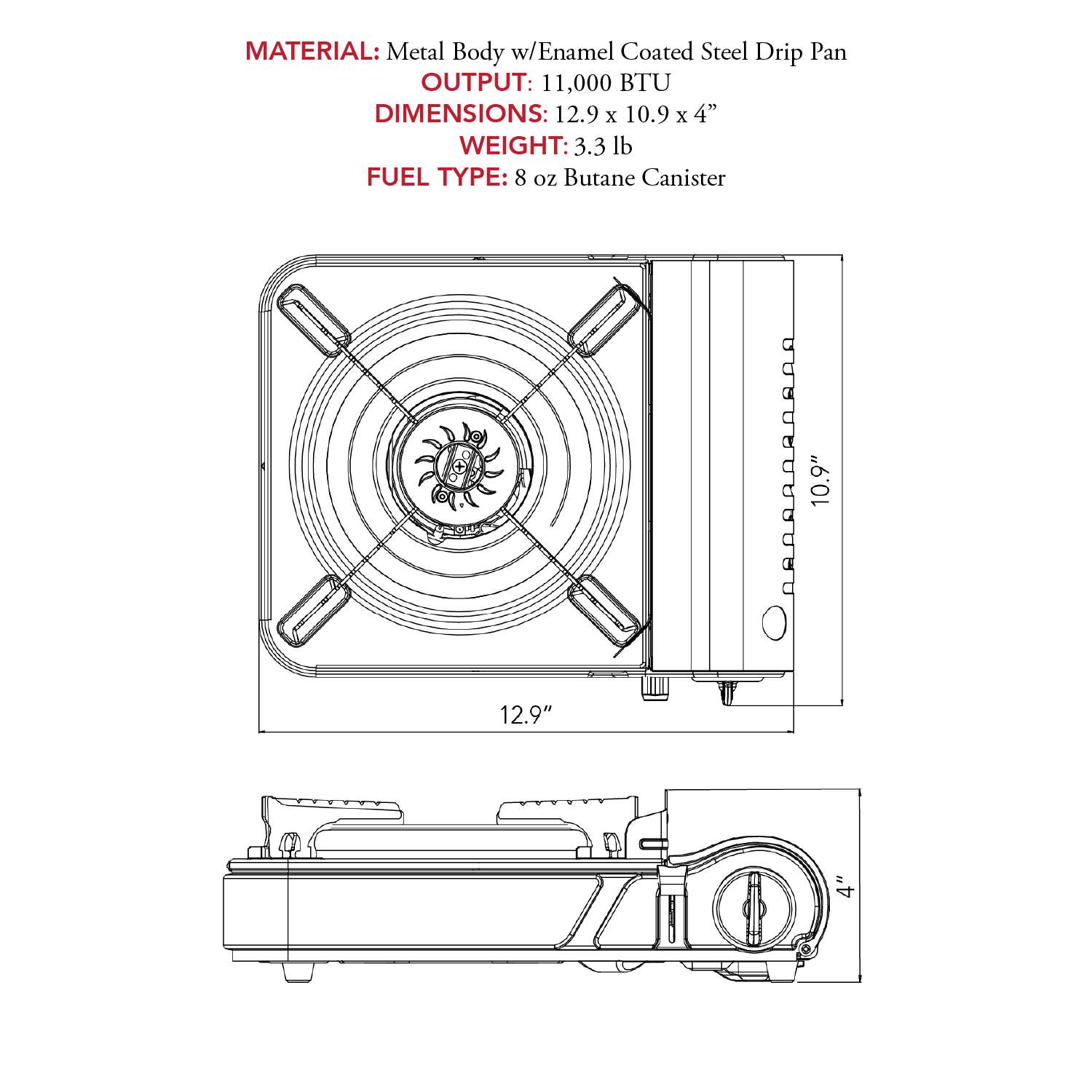 GasOne GS-3800DF Outdoor-Burners-Stoves - View #2
