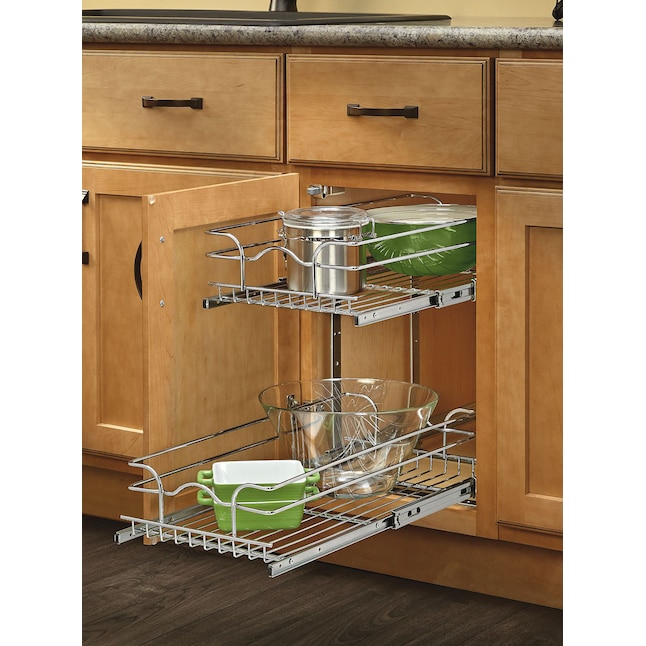 2 Tier Cabinet Mount Metal Pull Out