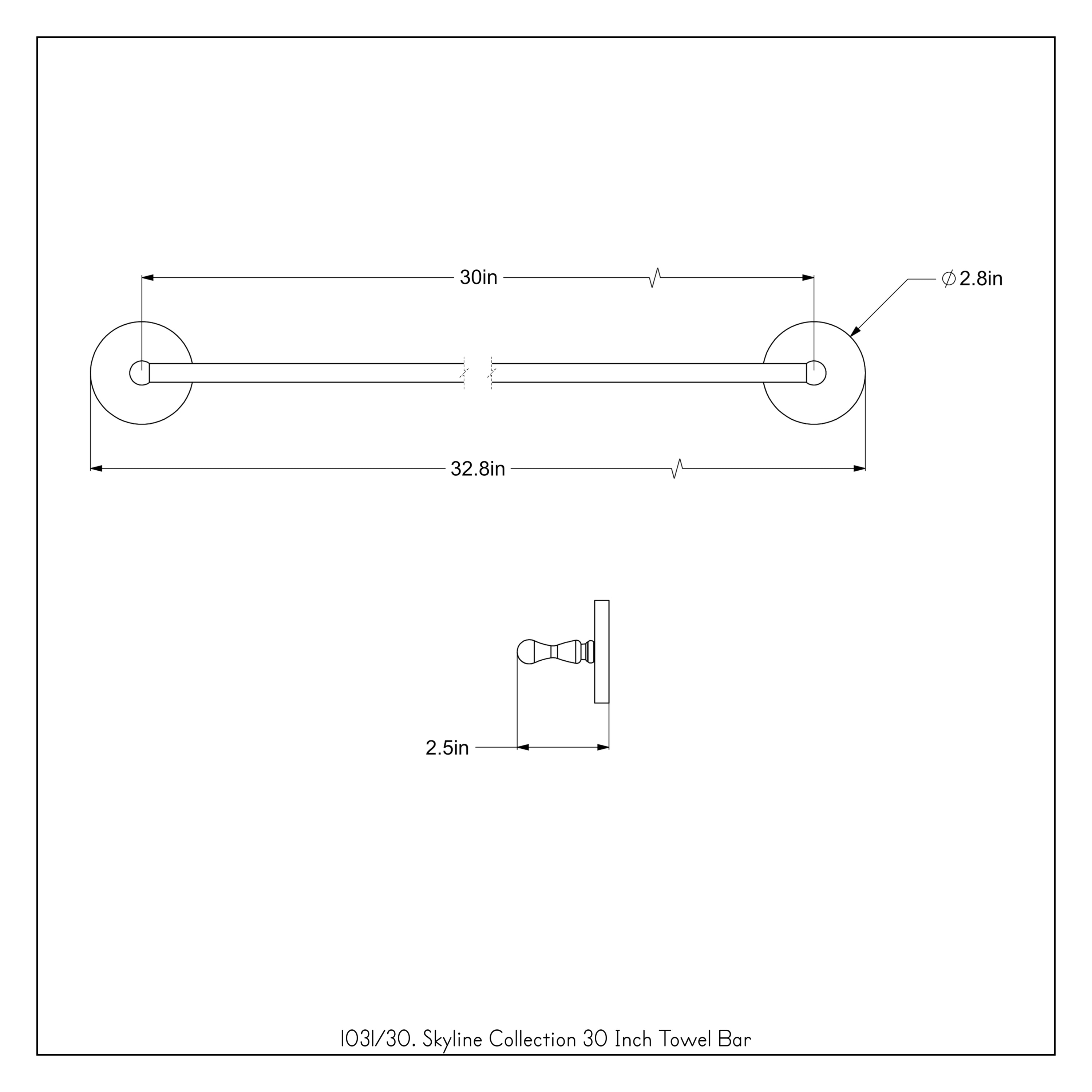 Allied Brass Skyline 30-in Matte Black Wall Mount Single Towel Bar in the  Towel Bars department at