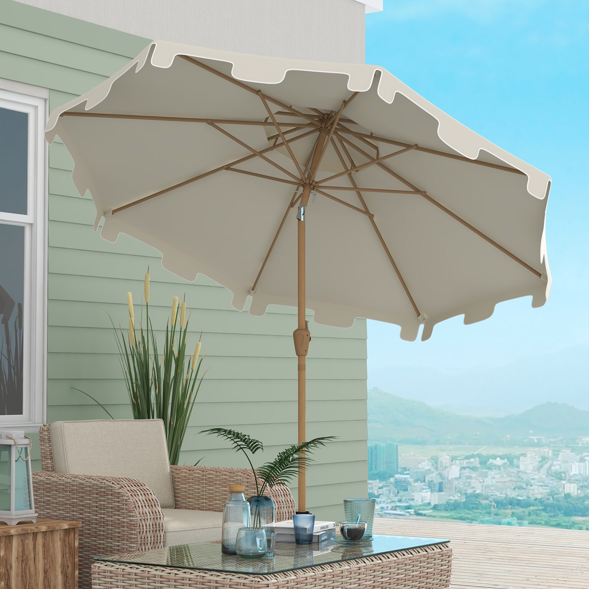 Outsunny 84D-216V02CW Umbrellas-2 - View #2