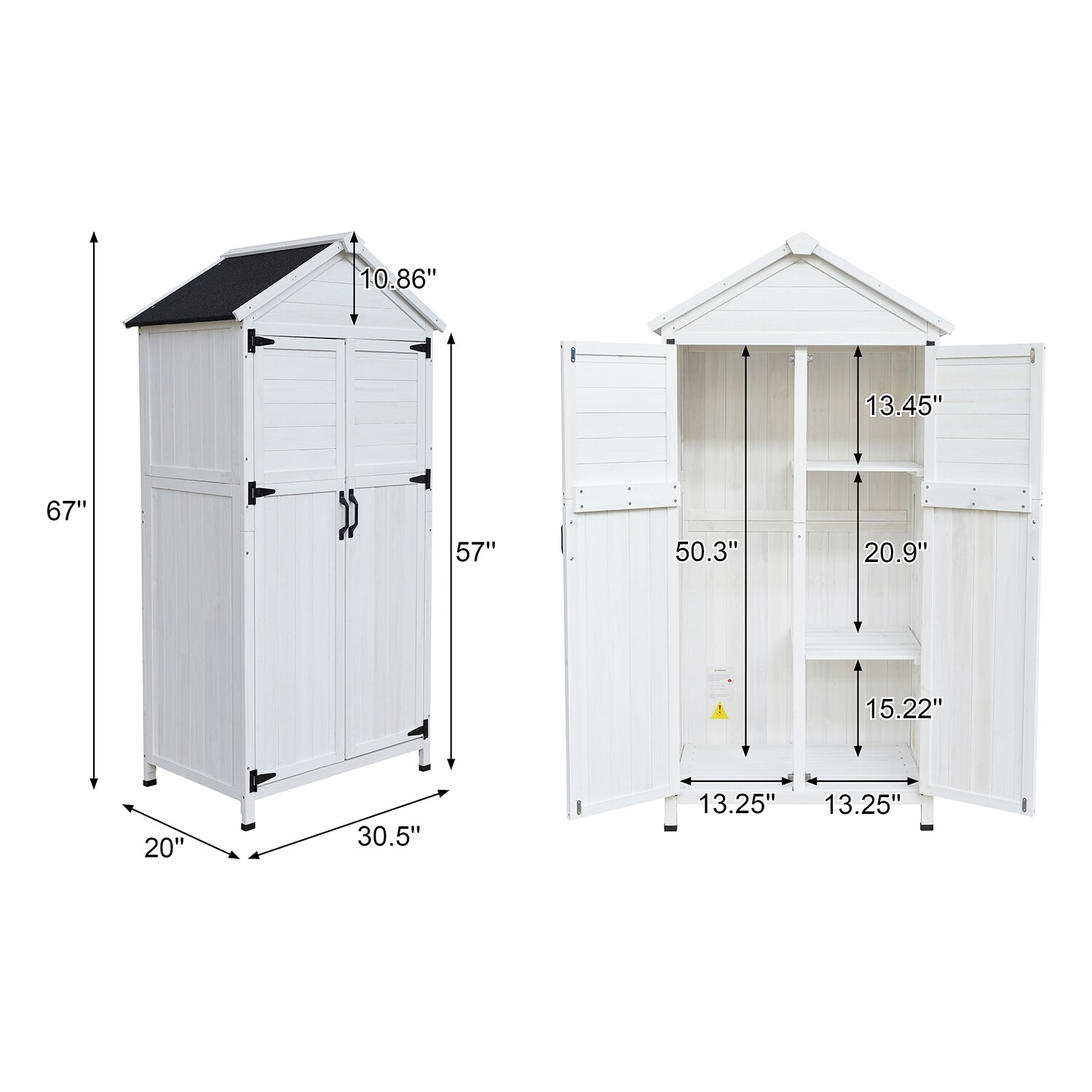 GZMR GR-N7677W Wood-Storage-Buildings - View #10