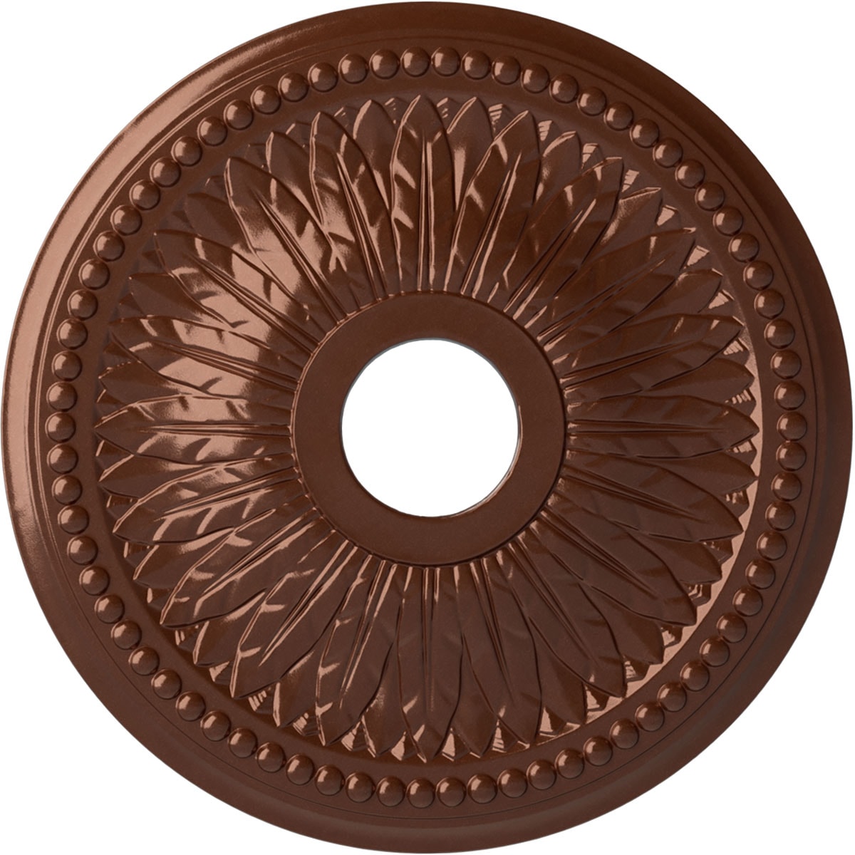 Ekena Millwork CM18BICPS Bailey 18-in W x 18-in L Painted Copper Penny Polyurethane Whole Ceiling Medallion