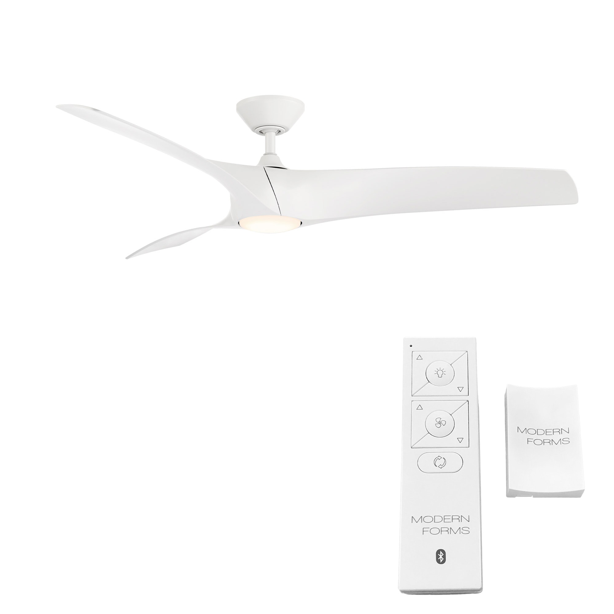 Modern Forms Zephyr 52-in Matte White Integrated LED Indoor/Outdoor Smart Ceiling Fan with Light and Remote (3-Blade) FR-W2006-52L-MW Sansujyuku sansujyuku.com