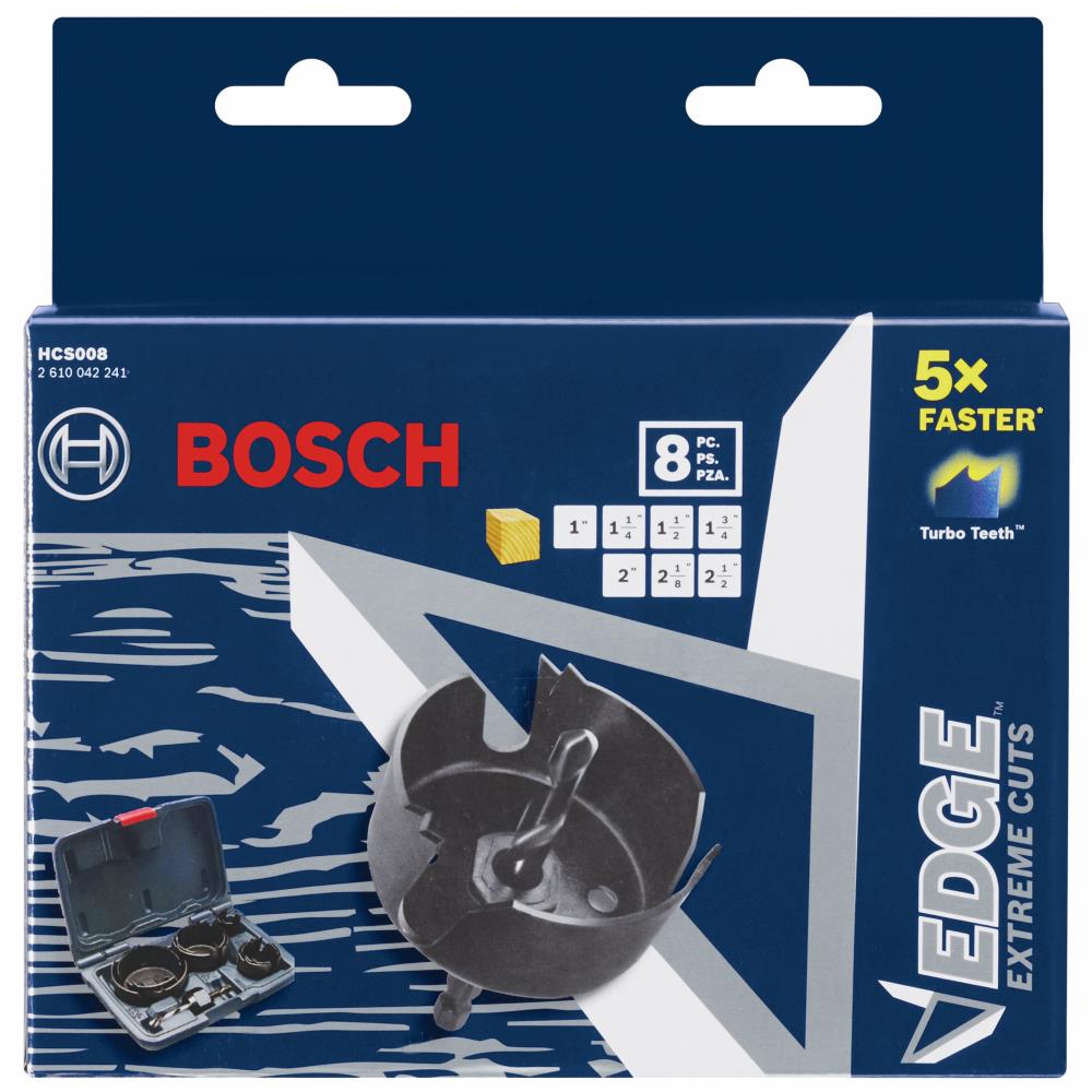 Bosch Carbon Arbored Adjustable Hole Saw Set 8 Piece with Hard