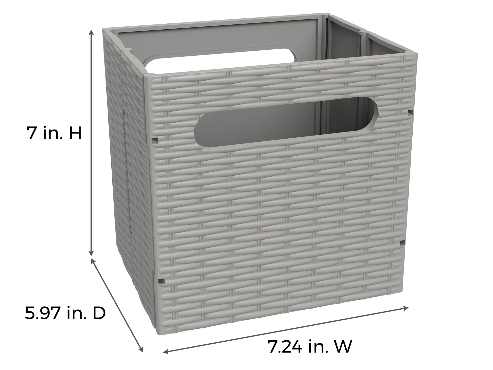 Set of 3 Mini 4.25in x 4.5in Round Plastic Storage Baskets